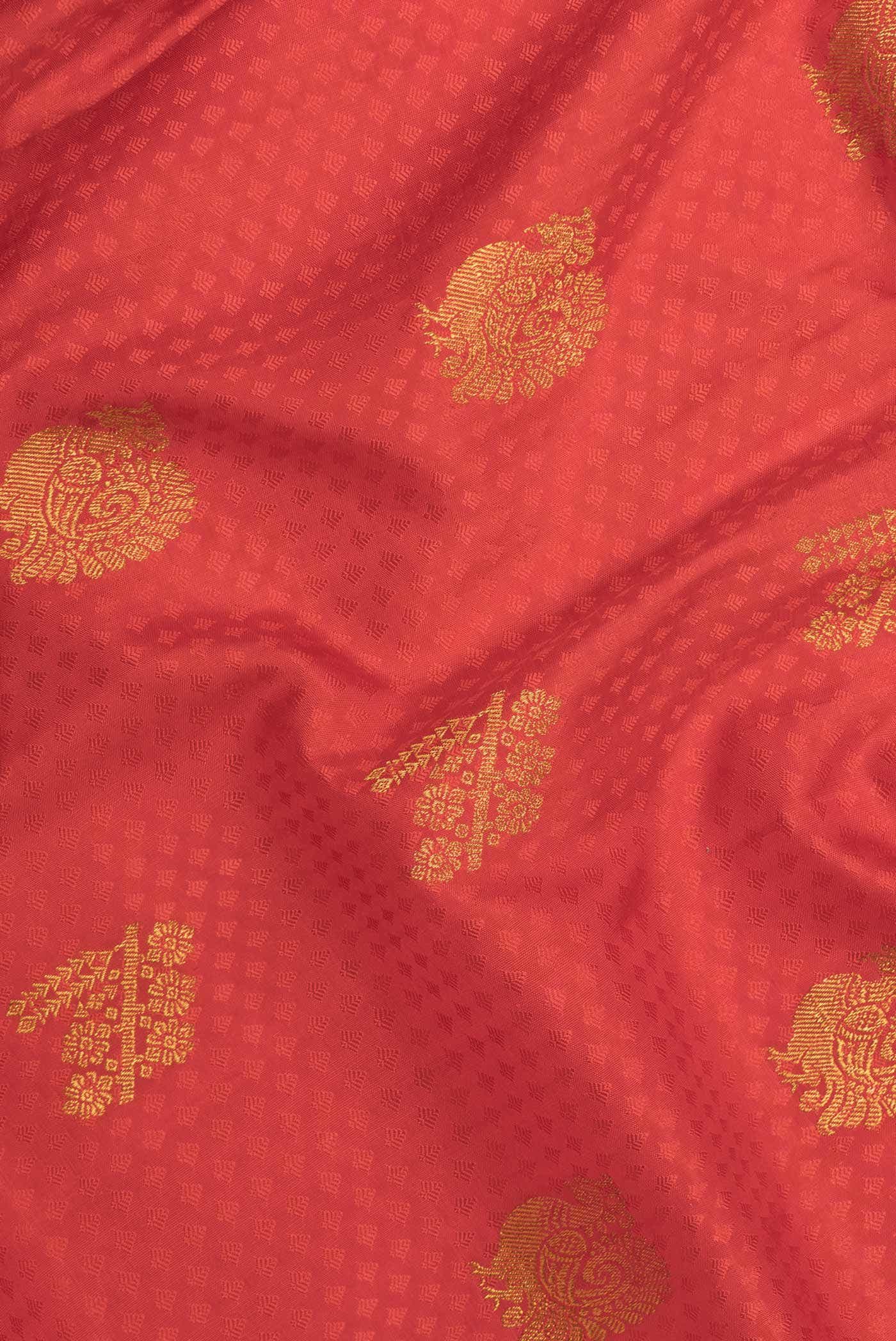 Red Dual Tone Kanchipuram Silk Saree