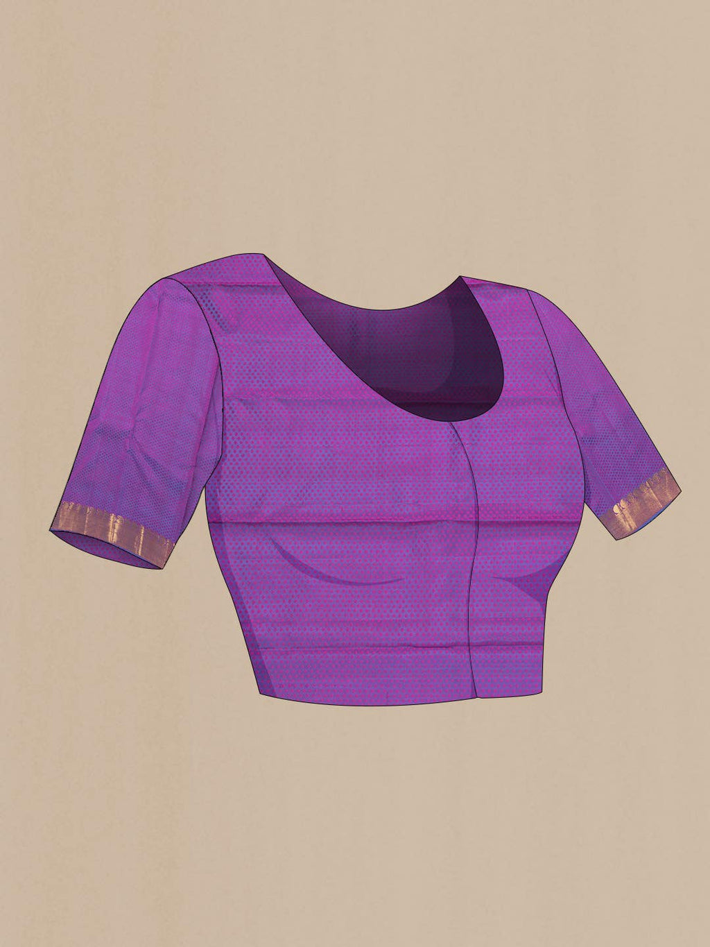 Purple Dual Tone Kanchipuram Silk Saree