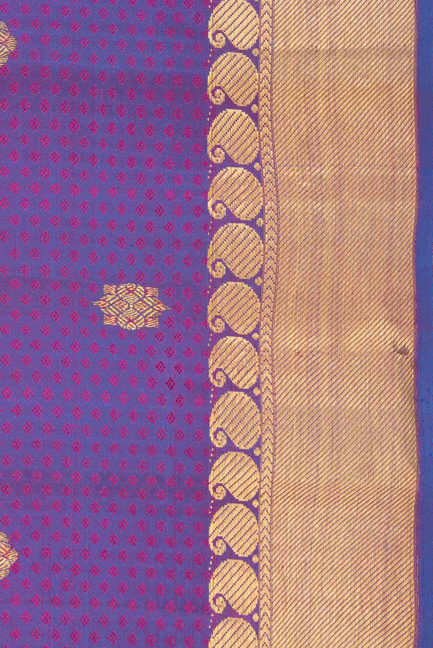 Purple Dual Tone Kanchipuram Silk Saree