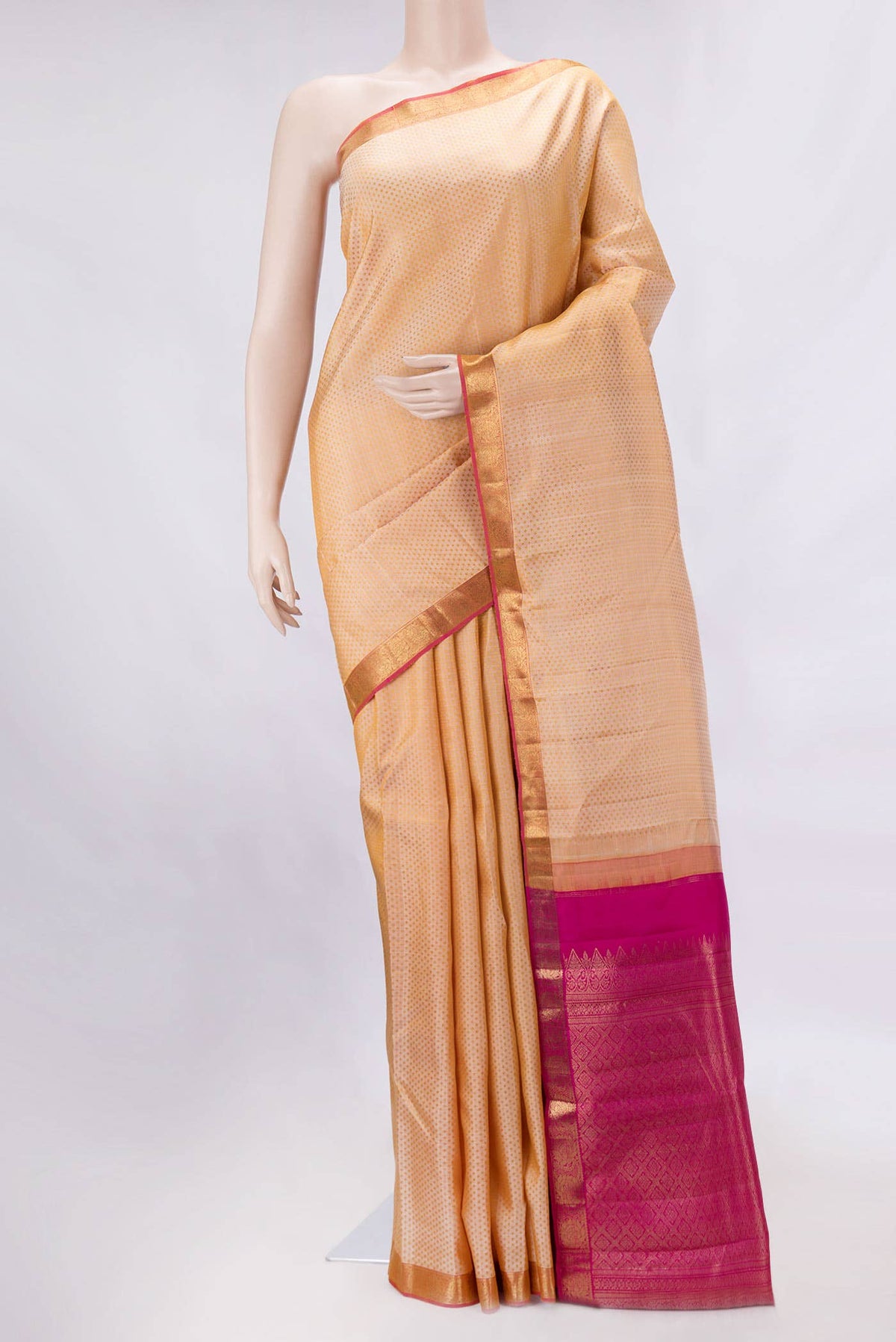Sandal Kanjivaram Silk Saree