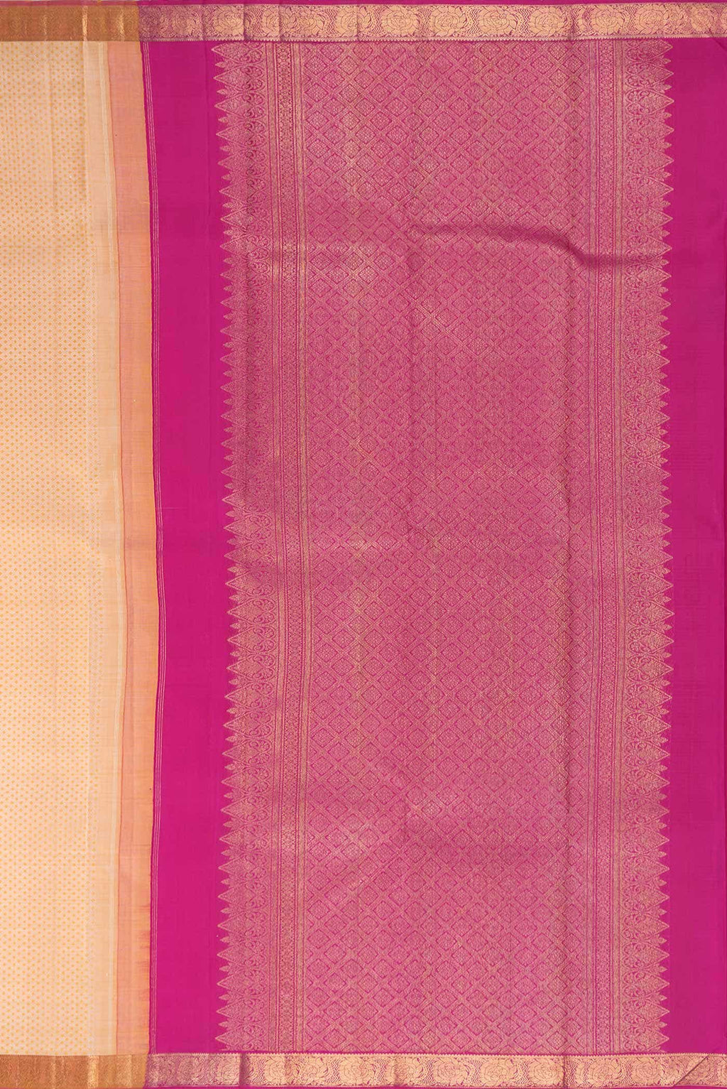 Pure Silk Pure Zari Sandal Dual Tone Kanchipuram Saree