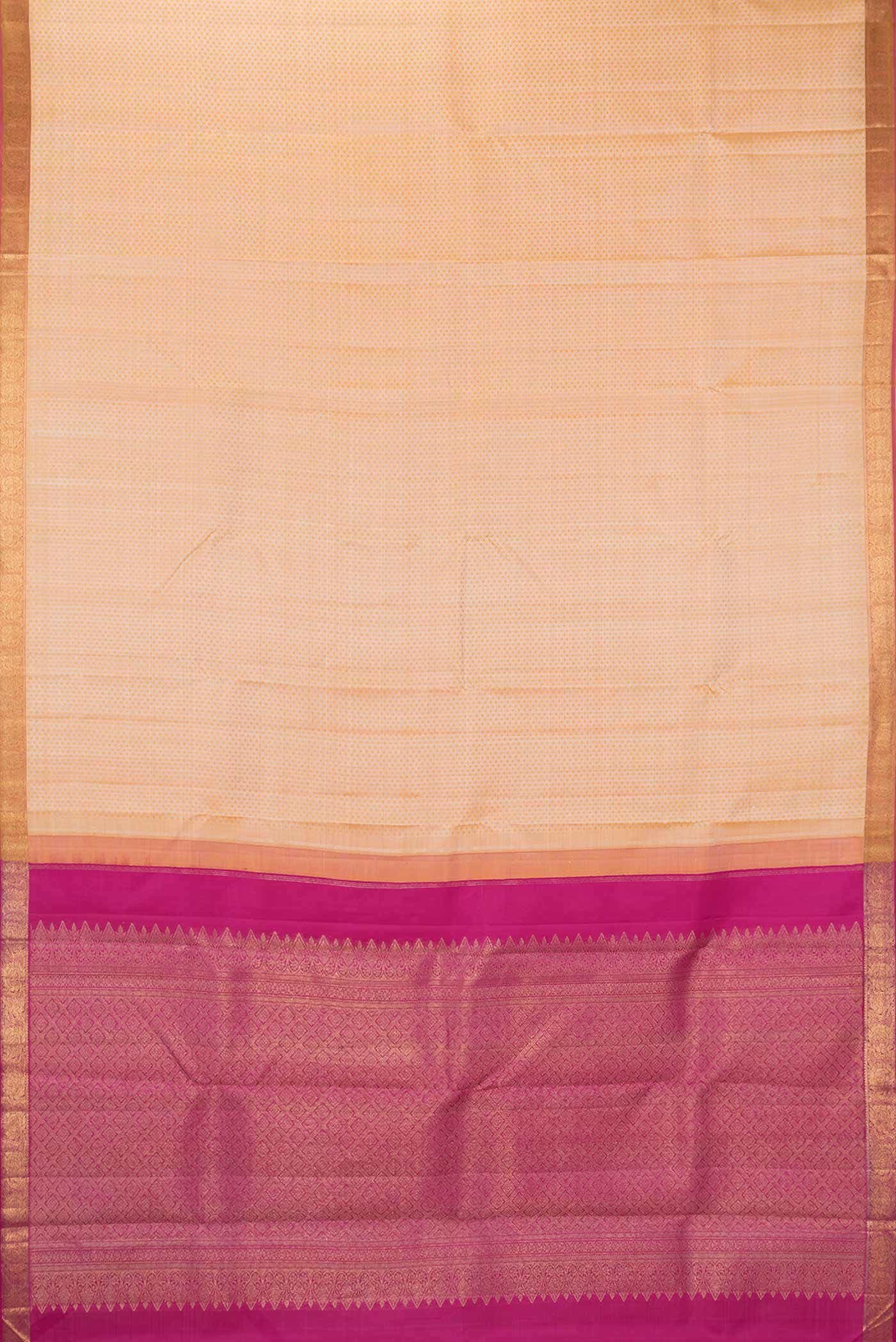 Pure Silk Pure Zari Sandal Dual Tone Kanchipuram Saree