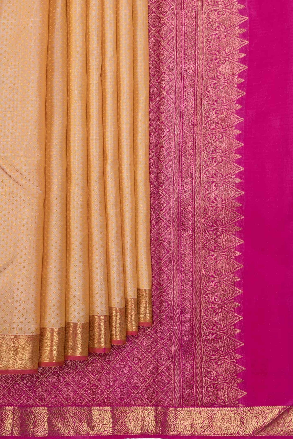 Sandal Kanjivaram Silk Saree