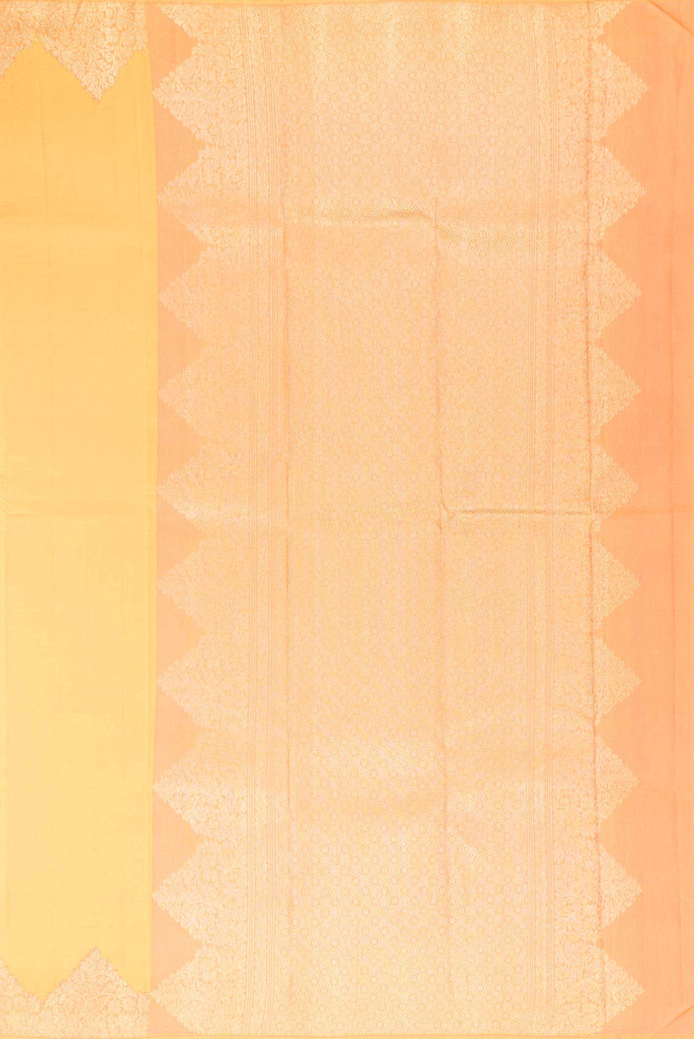 Pure Silk Pure Zari Mustard Kanchipuram Saree