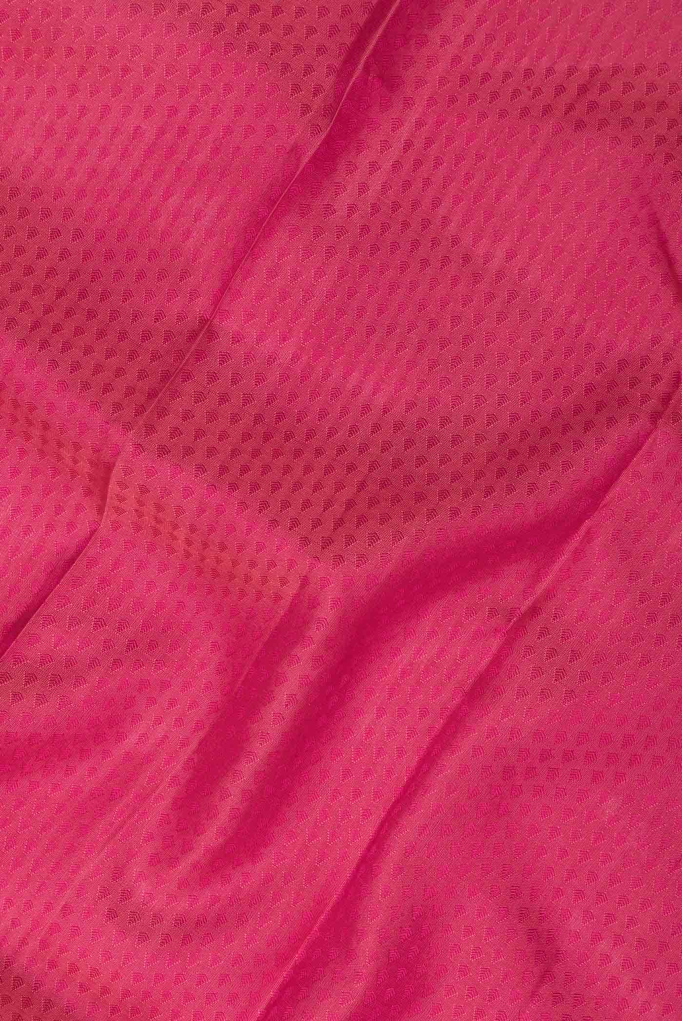 Pure Silk Pure Zari Dark Pink Dual Tone Kanchipuram Saree
