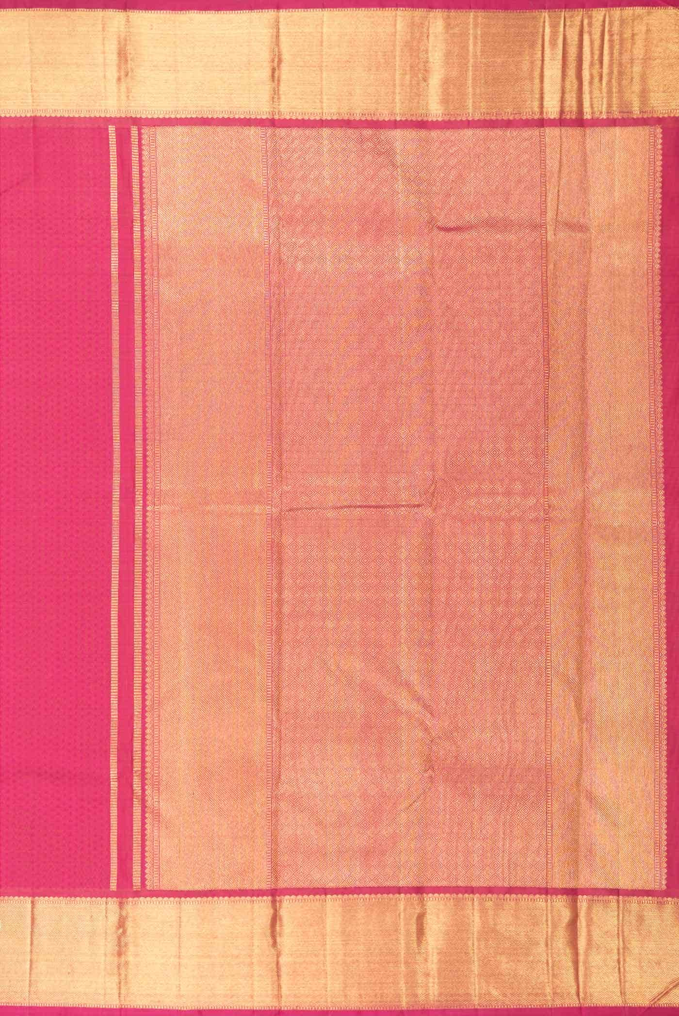 Pure Silk Pure Zari Dark Pink Dual Tone Kanchipuram Saree