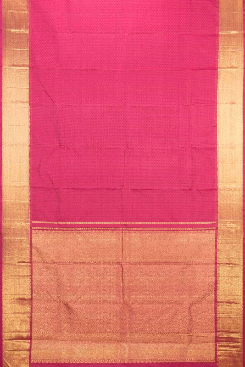 Pure Silk Pure Zari Dark Pink Dual Tone Kanchipuram Saree