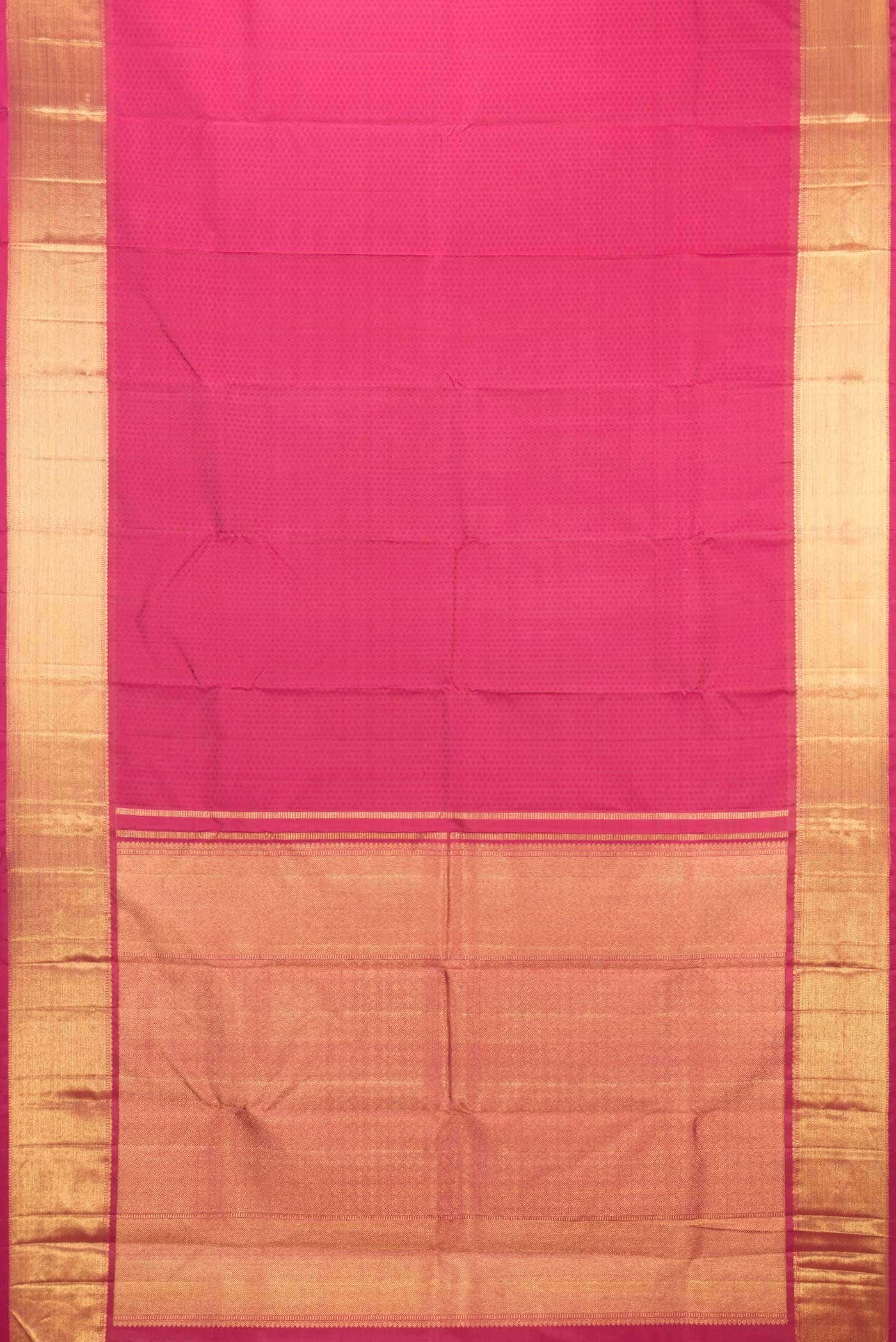 Pure Silk Pure Zari Dark Pink Dual Tone Kanchipuram Saree
