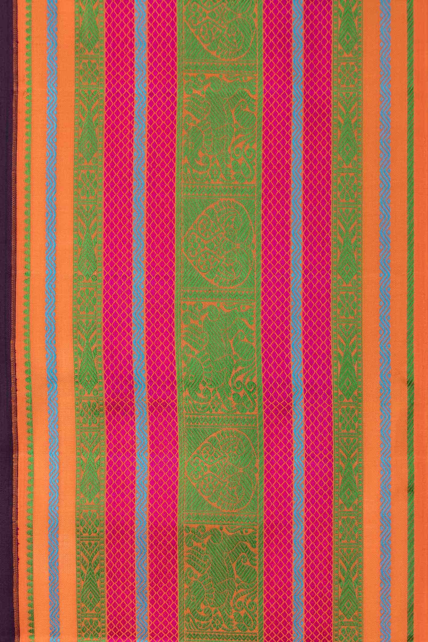 Burgundy Dual Tone Kanchipuram Silk Saree