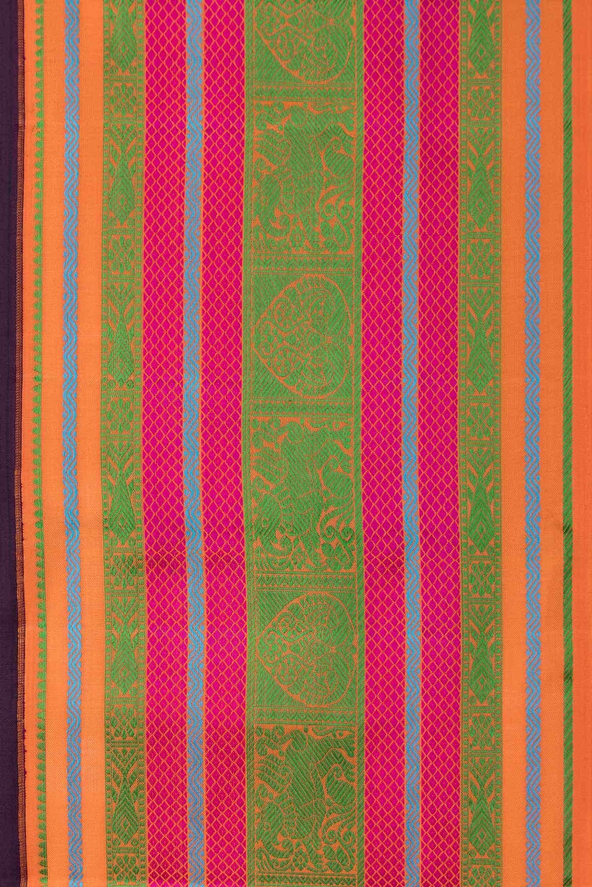 Burgundy Dual Tone Kanchipuram Silk Saree