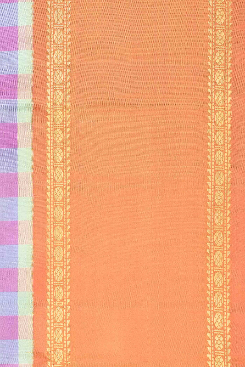 Pure Silk Pure Zari Lavender Purple and Sea Green Dual Tone Kanchipuram Saree
