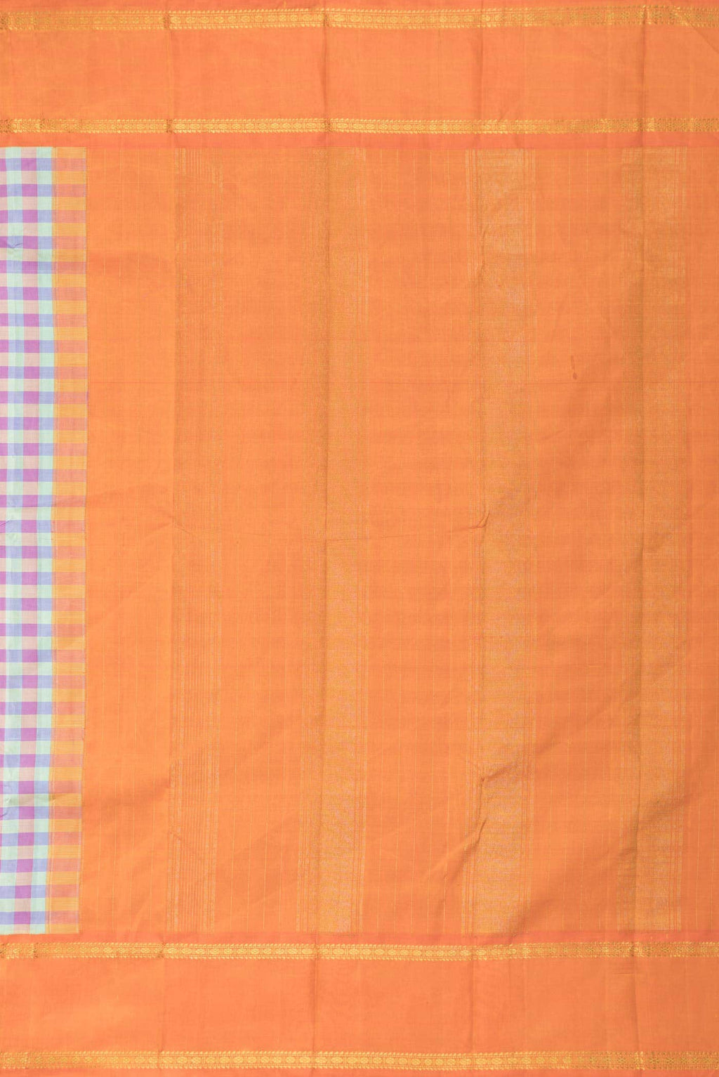 Pure Silk Pure Zari Lavender Purple and Sea Green Dual Tone Kanchipuram Saree