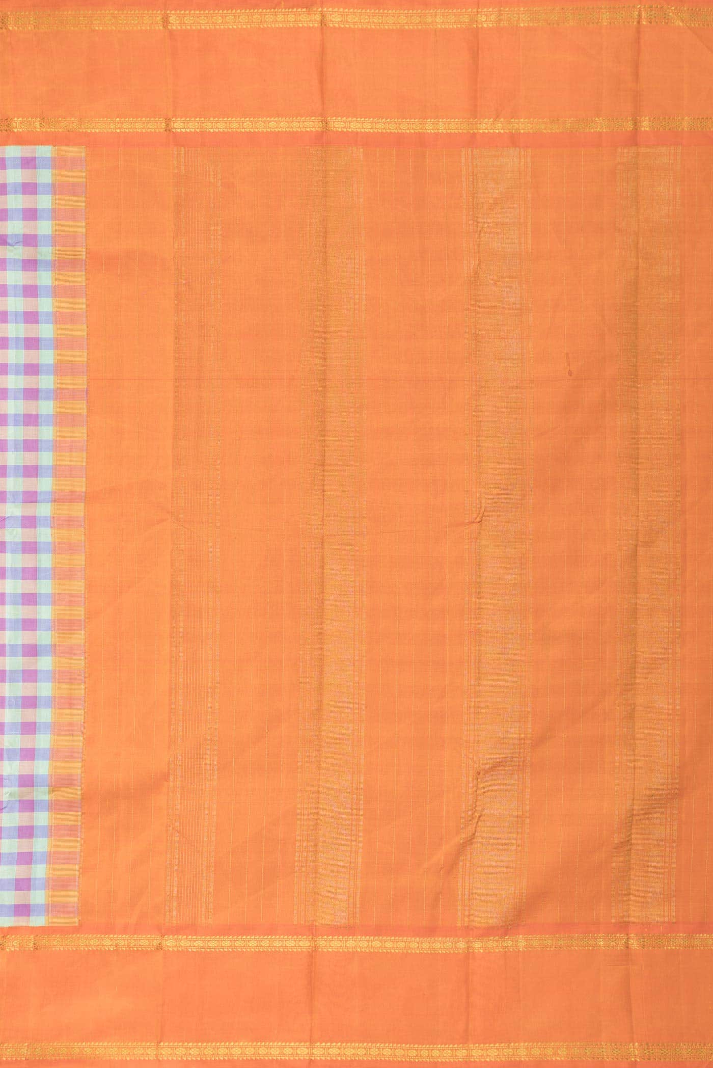 Pure Silk Pure Zari Lavender Purple and Sea Green Dual Tone Kanchipuram Saree