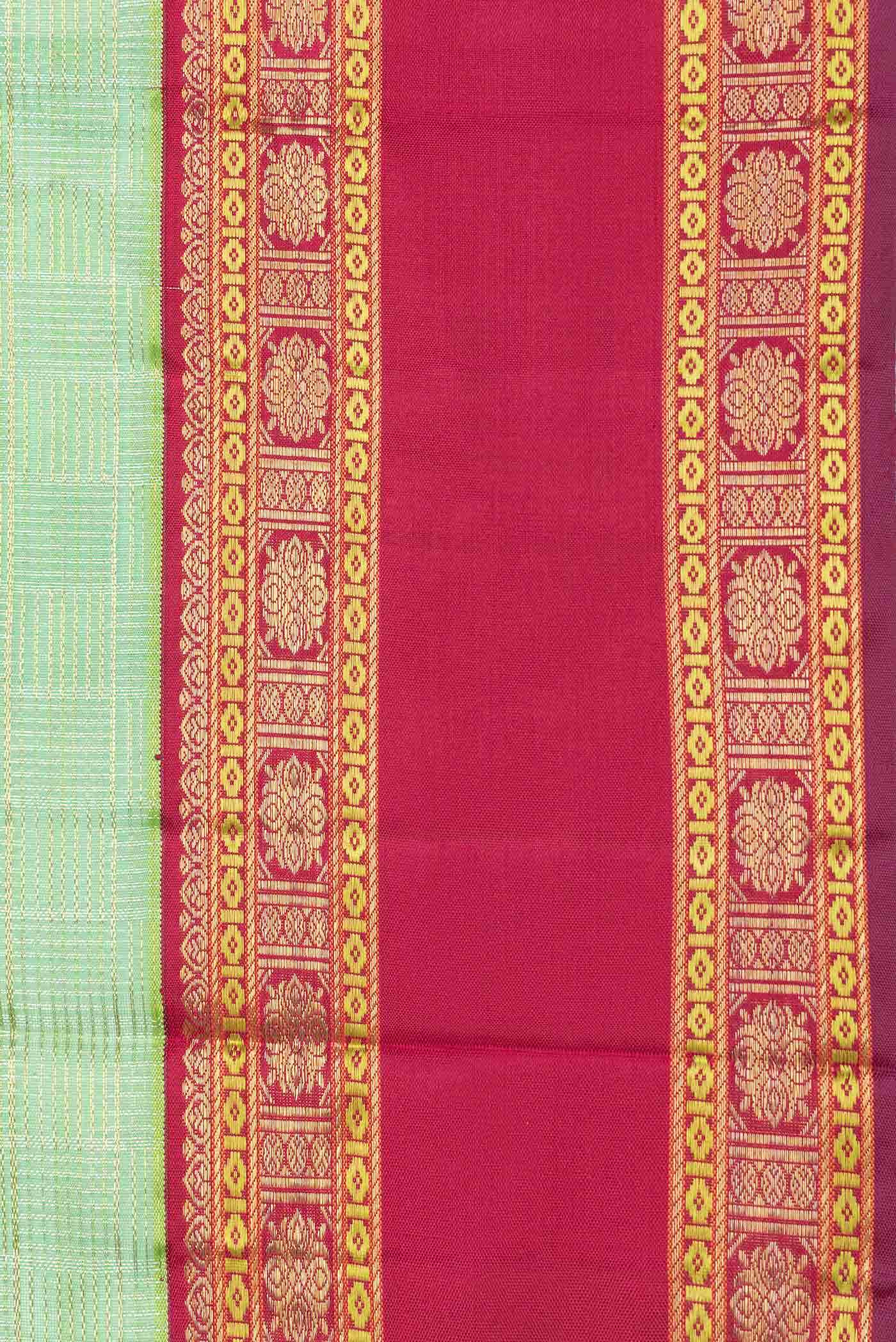 Green Dual Tone Kanchipuram Silk Saree