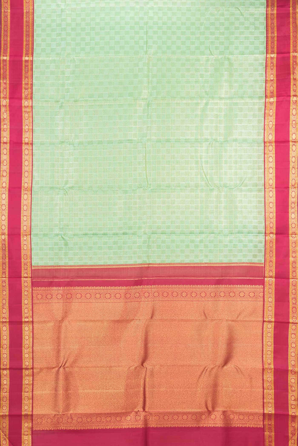 Green Dual Tone Kanchipuram Silk Saree