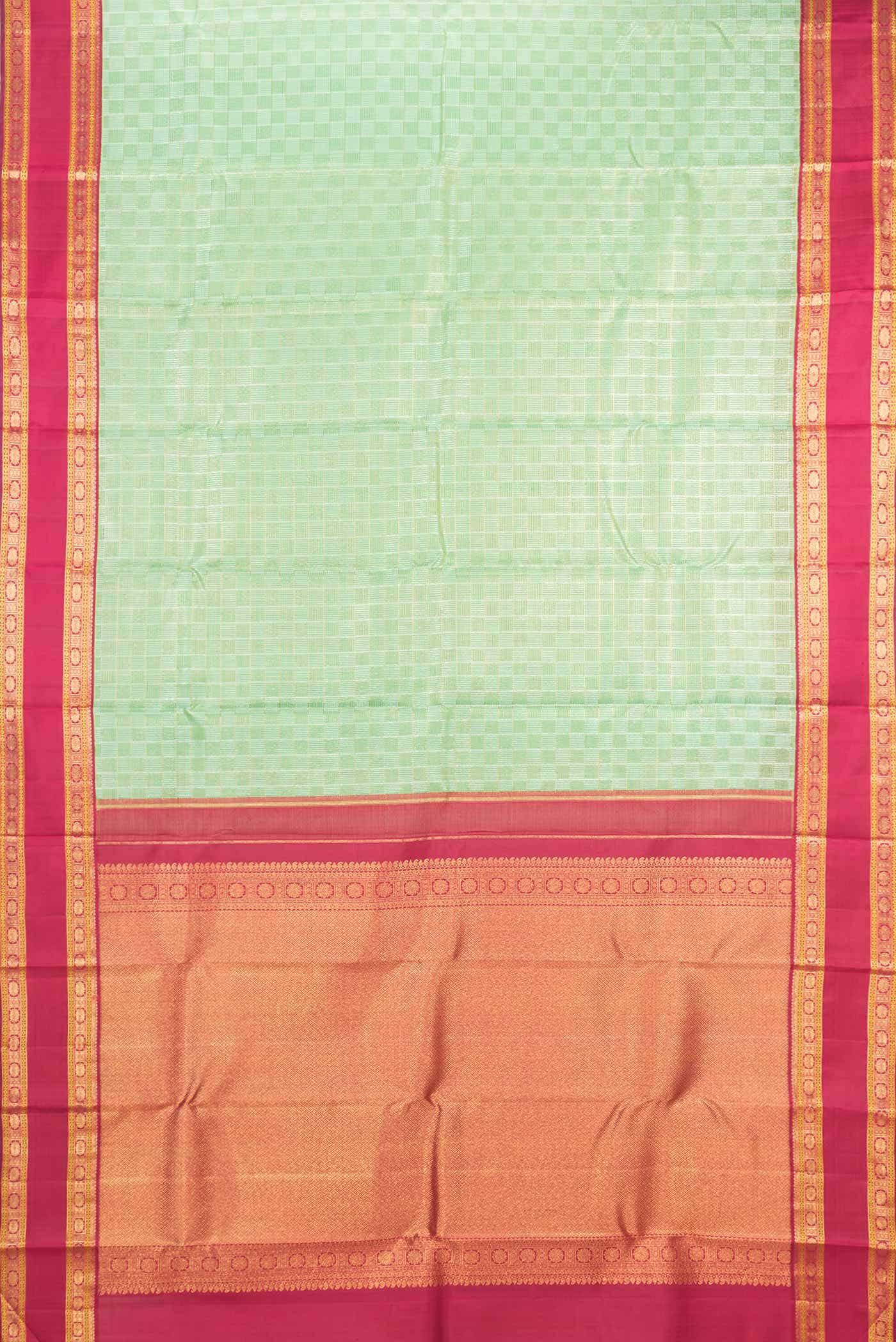 Green Dual Tone Kanchipuram Silk Saree