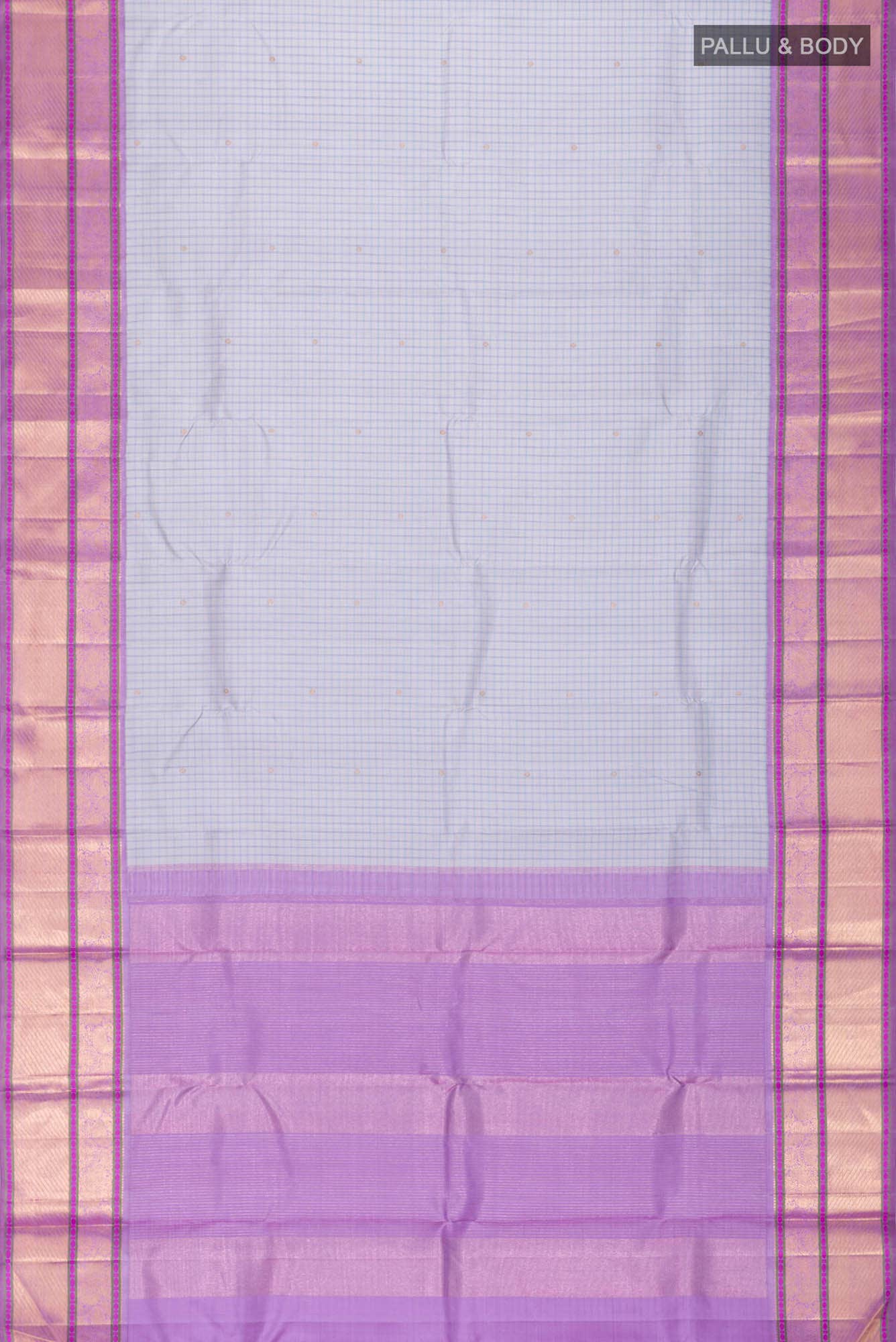 Grey Kanchipuram Silk Saree