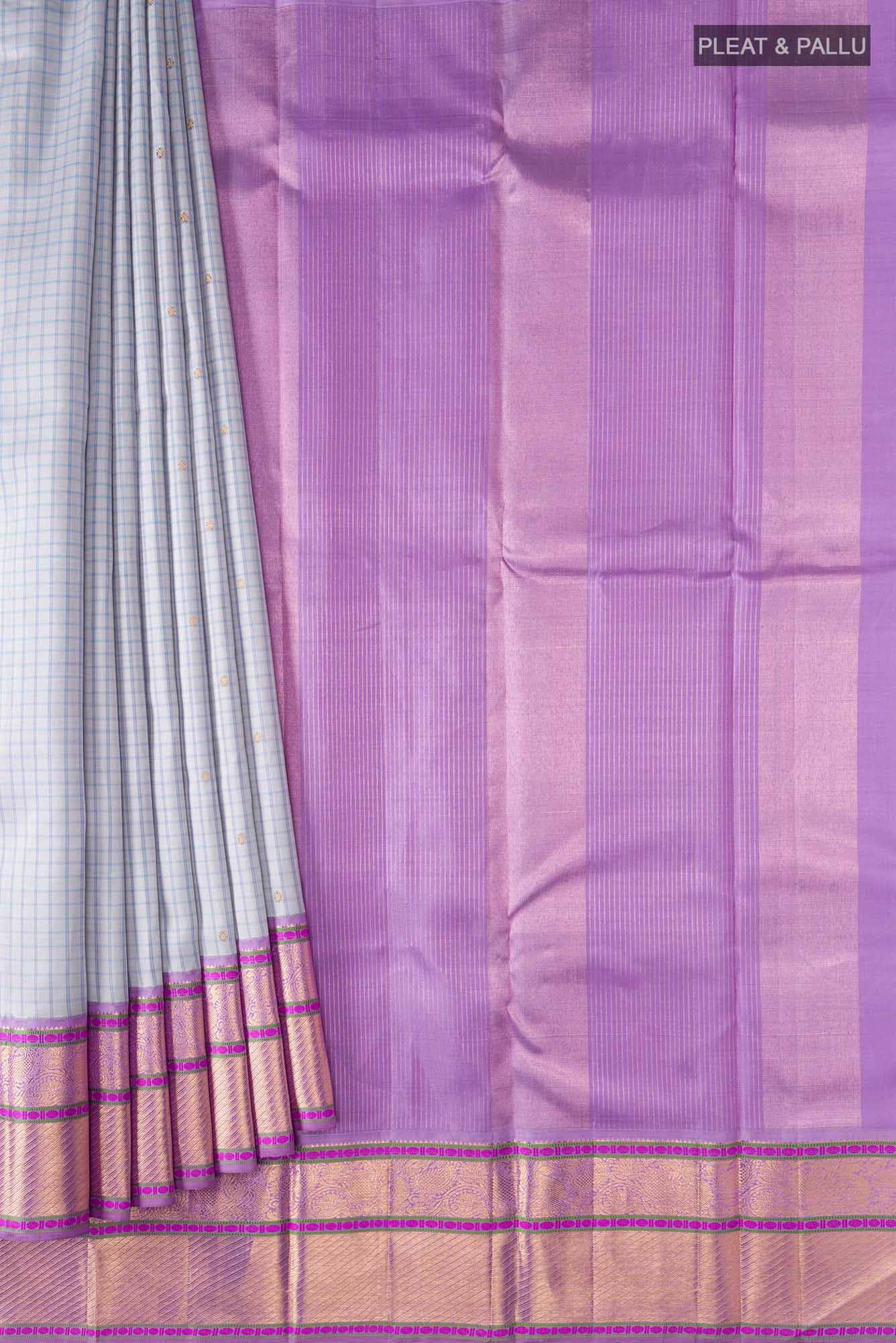 Grey Kanchipuram Silk Saree