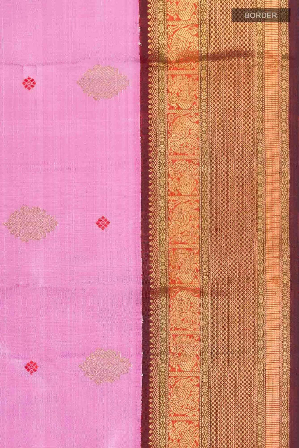 Pink Kanchipuram Silk Saree