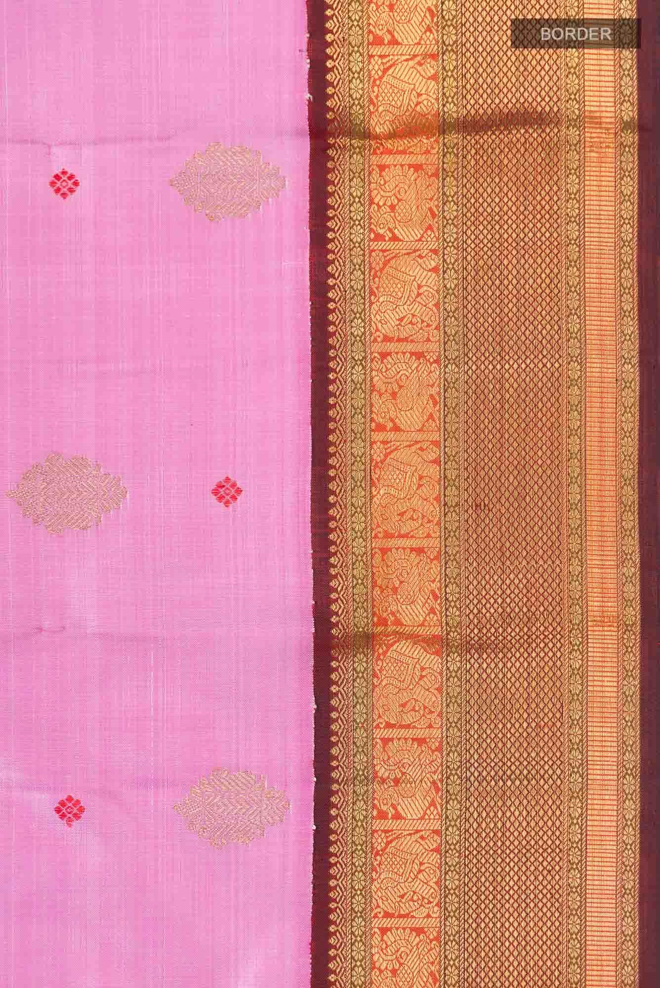 Pink Kanchipuram Silk Saree
