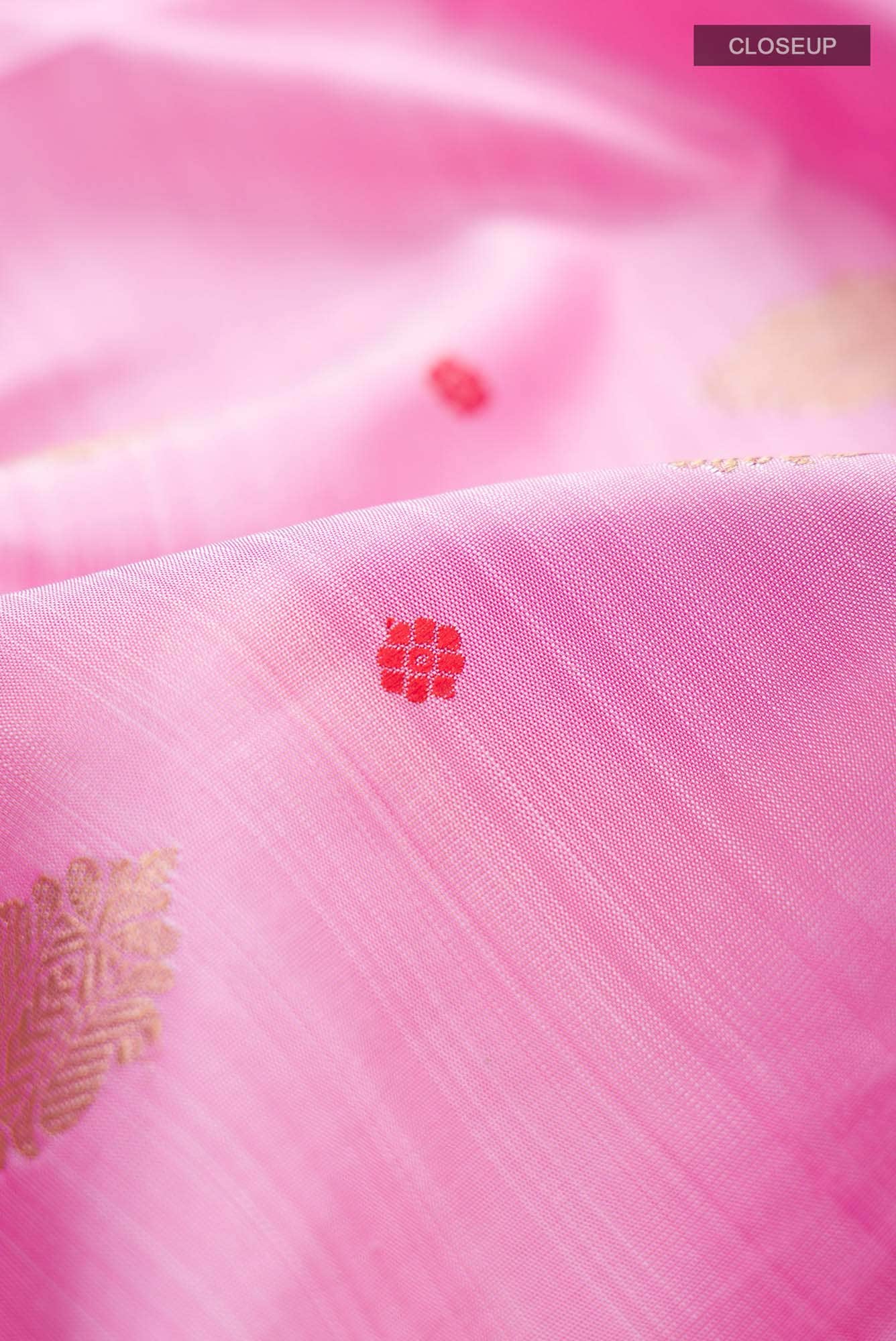 Pink Kanchipuram Silk Saree