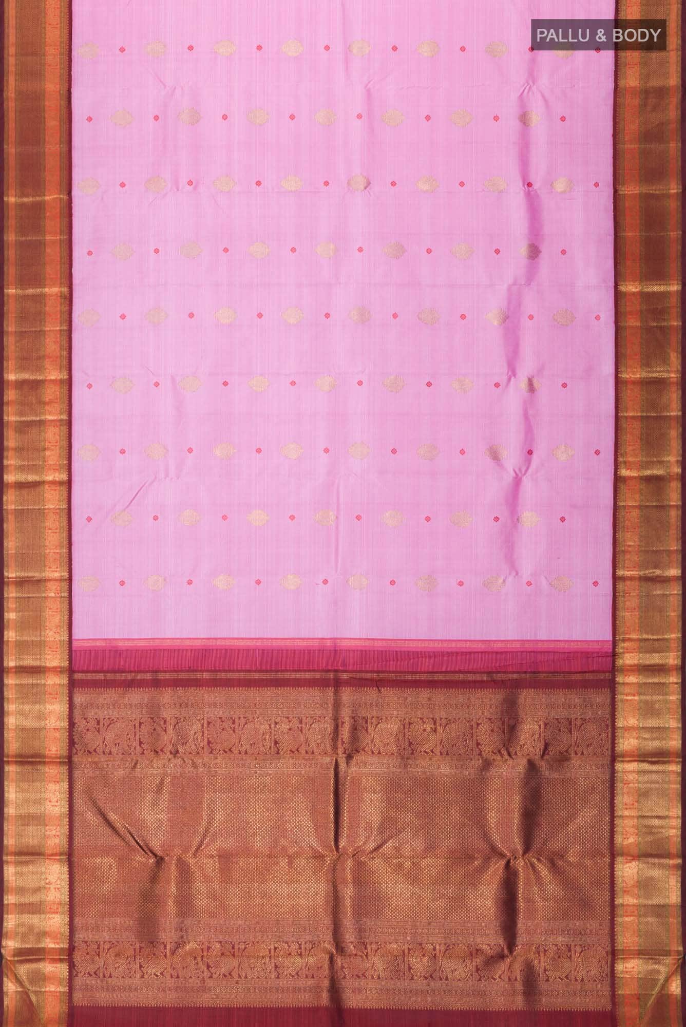 Pink Kanchipuram Silk Saree
