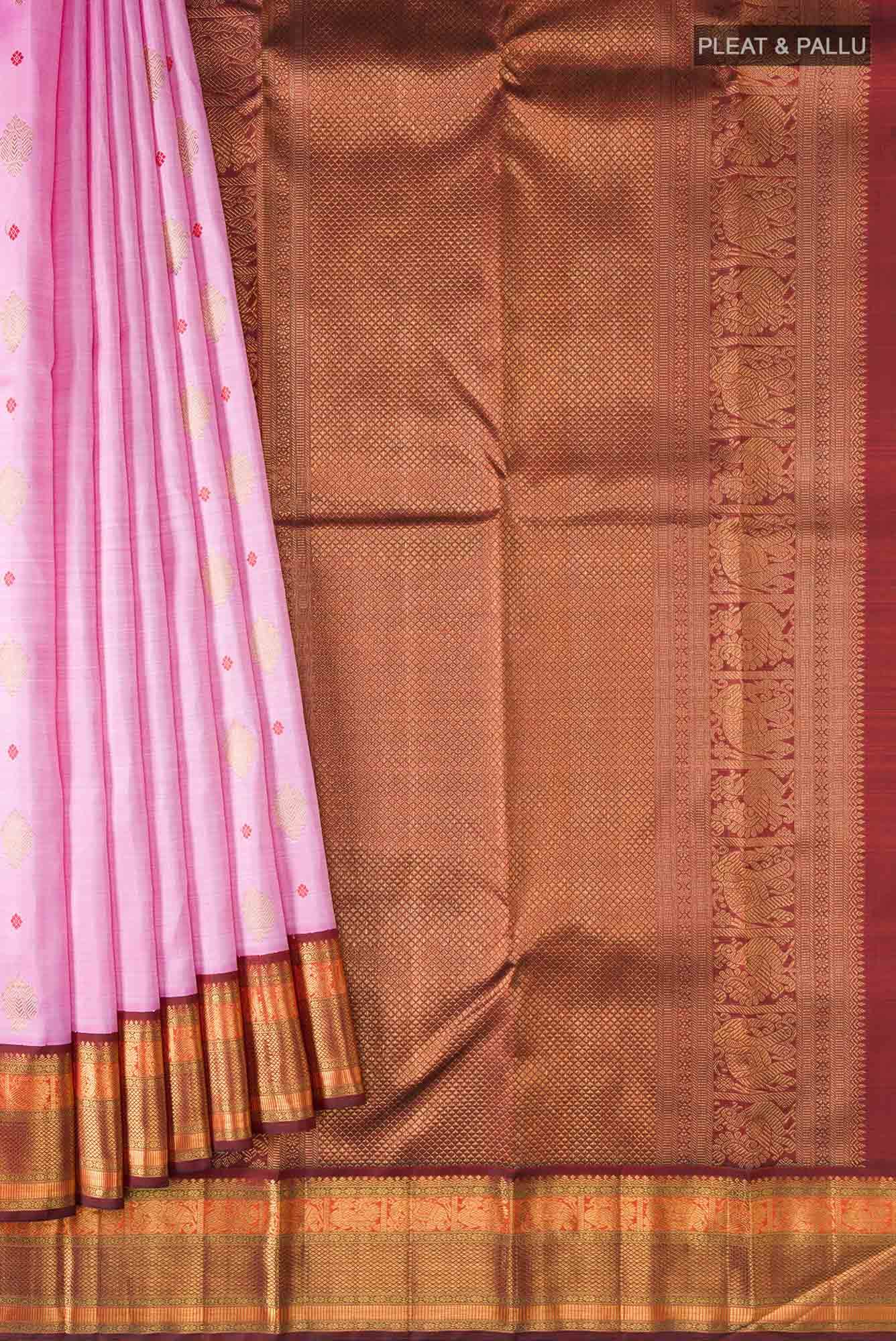 Pink Kanchipuram Silk Saree