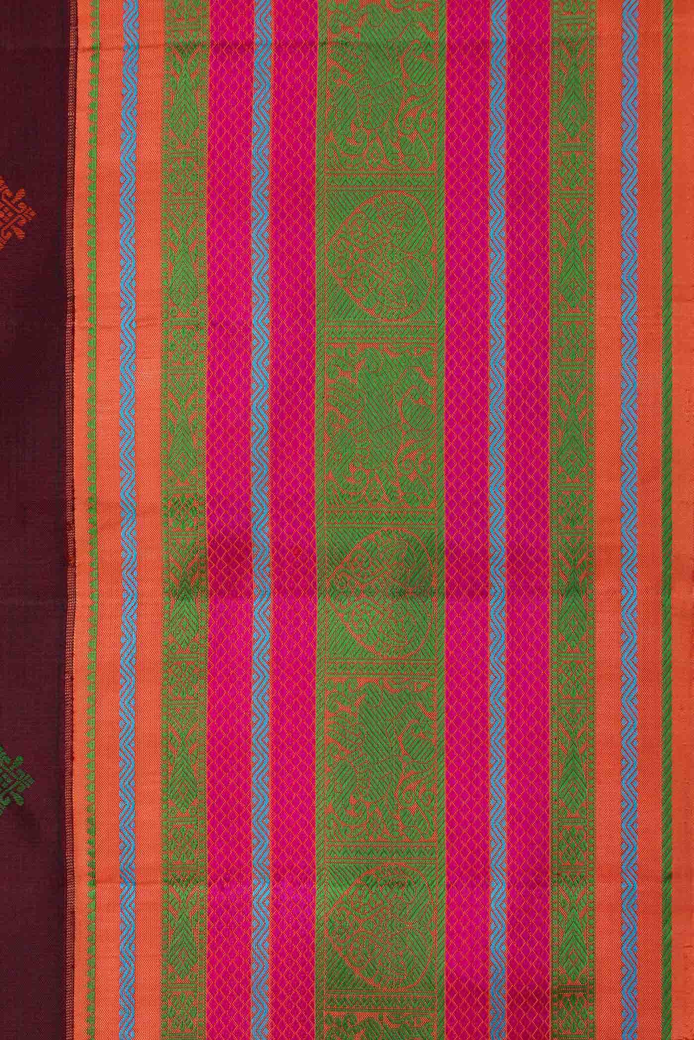 Maroon Kanchipuram Silk Saree
