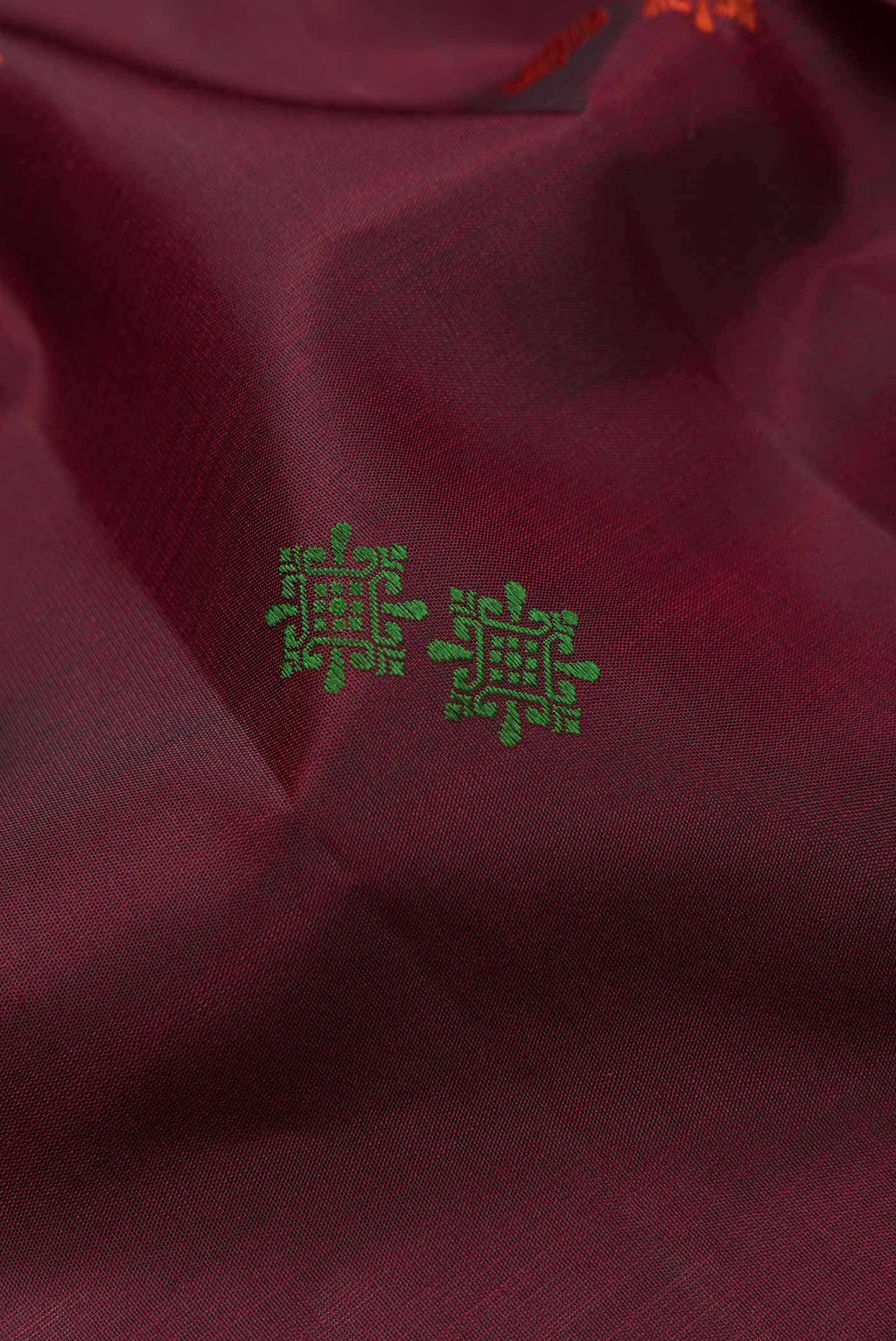 Maroon Kanchipuram Silk Saree