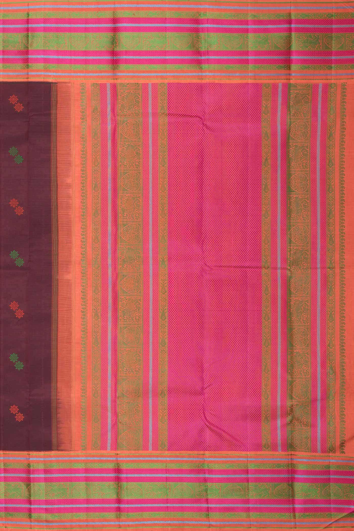 Maroon Kanchipuram Silk Saree