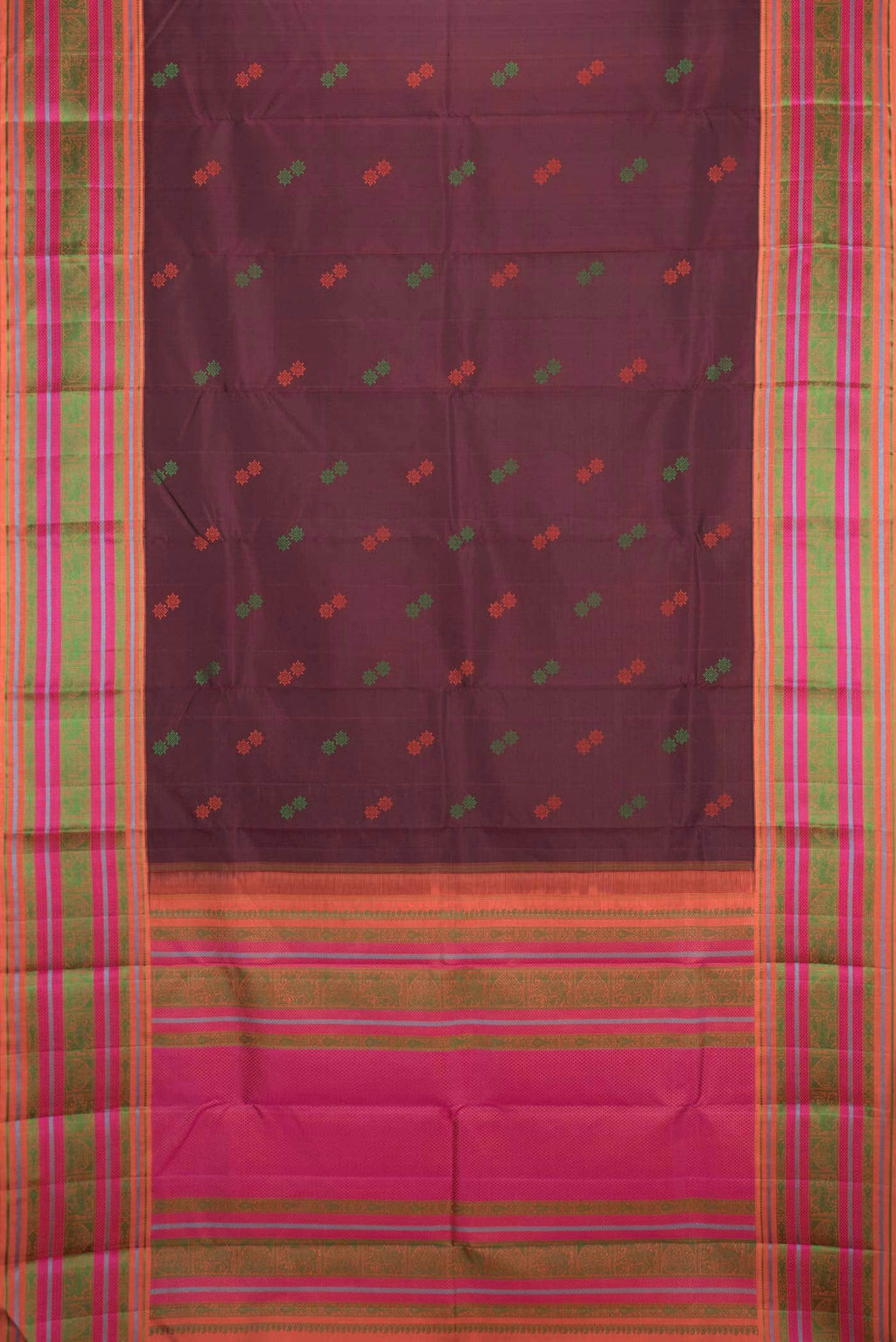 Maroon Kanchipuram Silk Saree