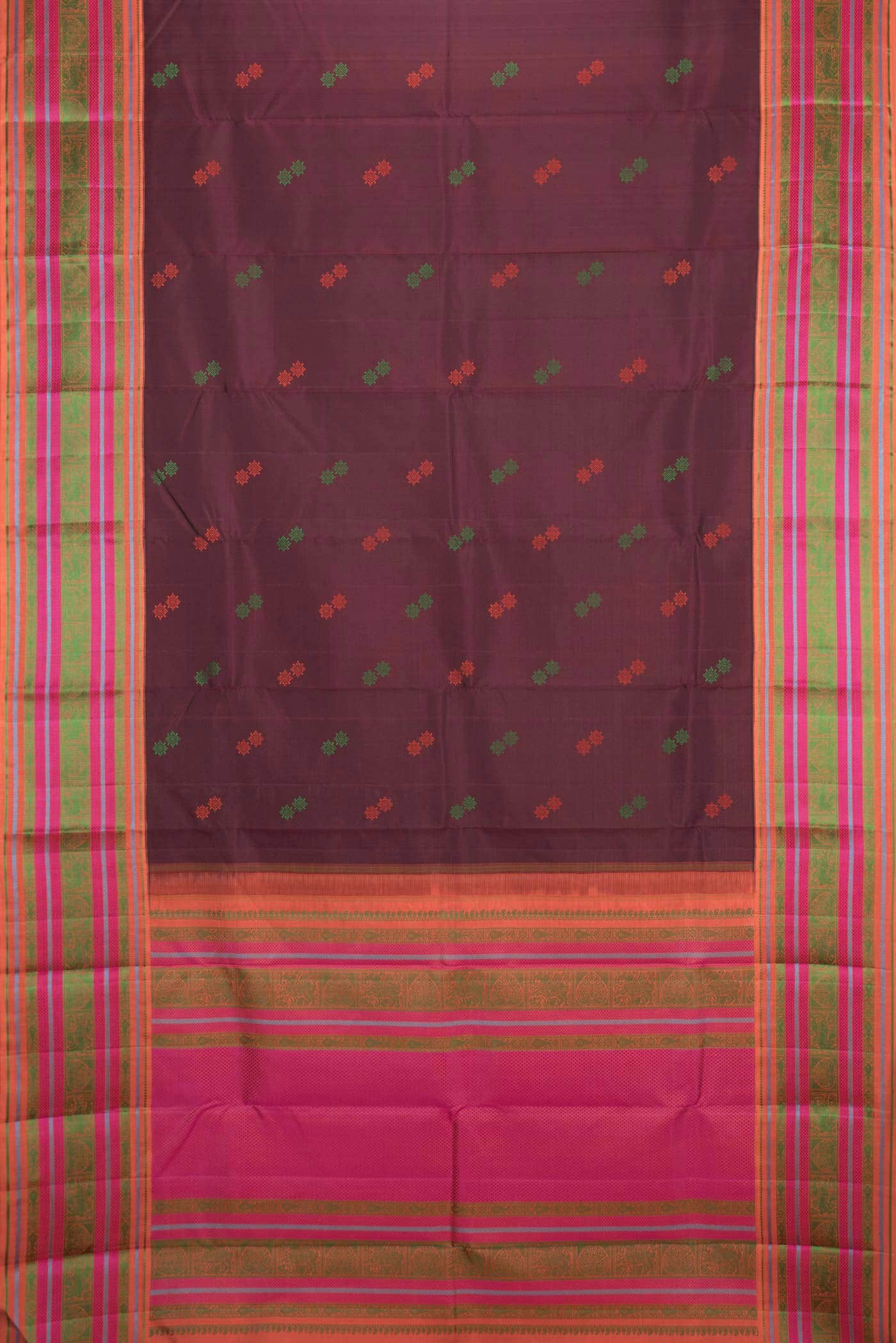 Maroon Kanchipuram Silk Saree