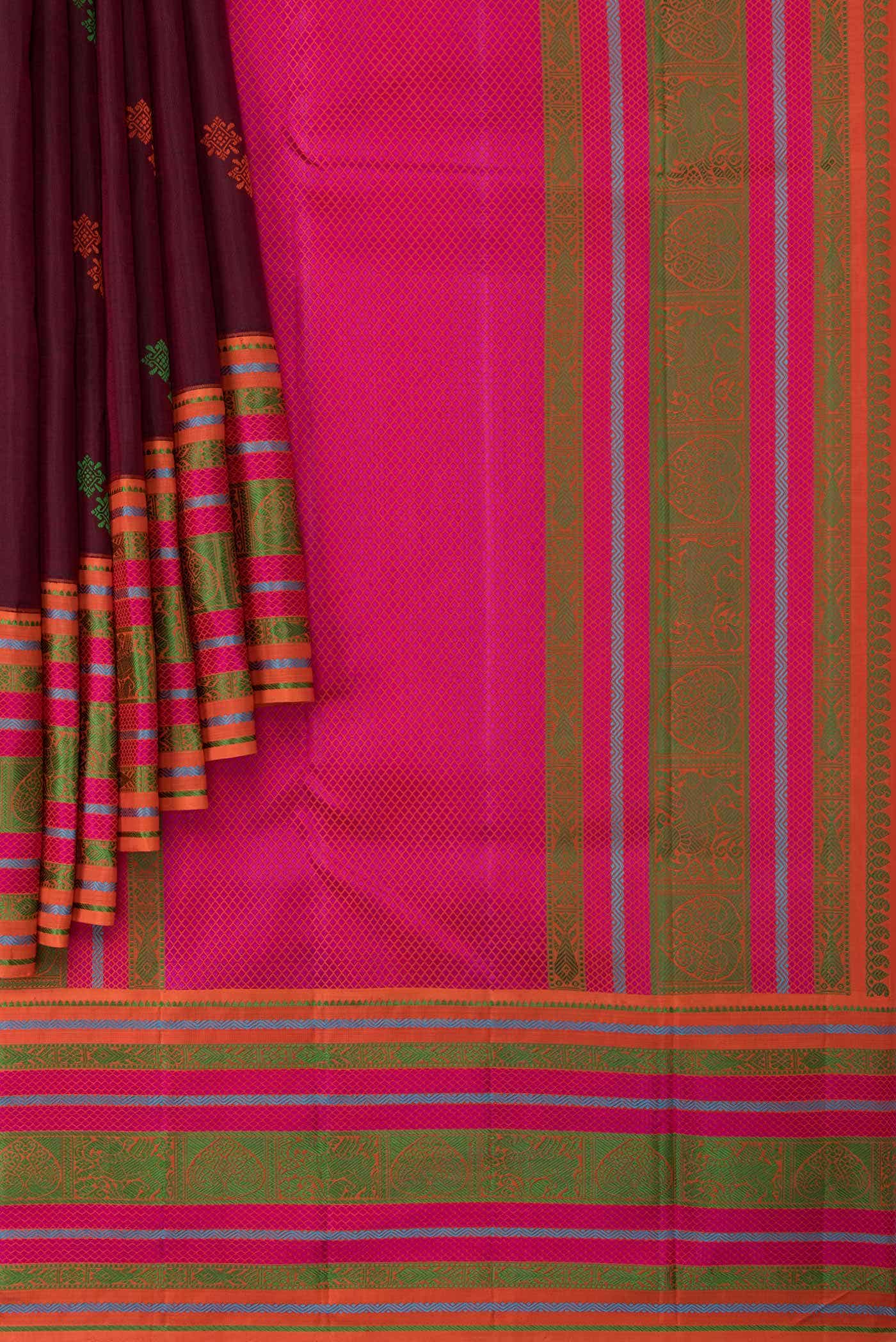 Maroon Kanchipuram Silk Saree