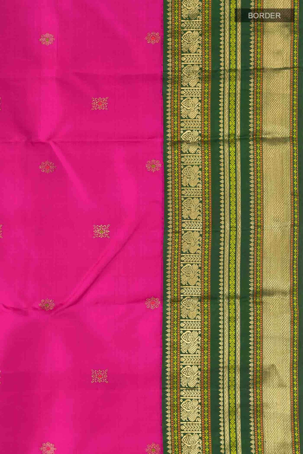 Pure Silk Pure Zari Pink Kanchipuram Saree