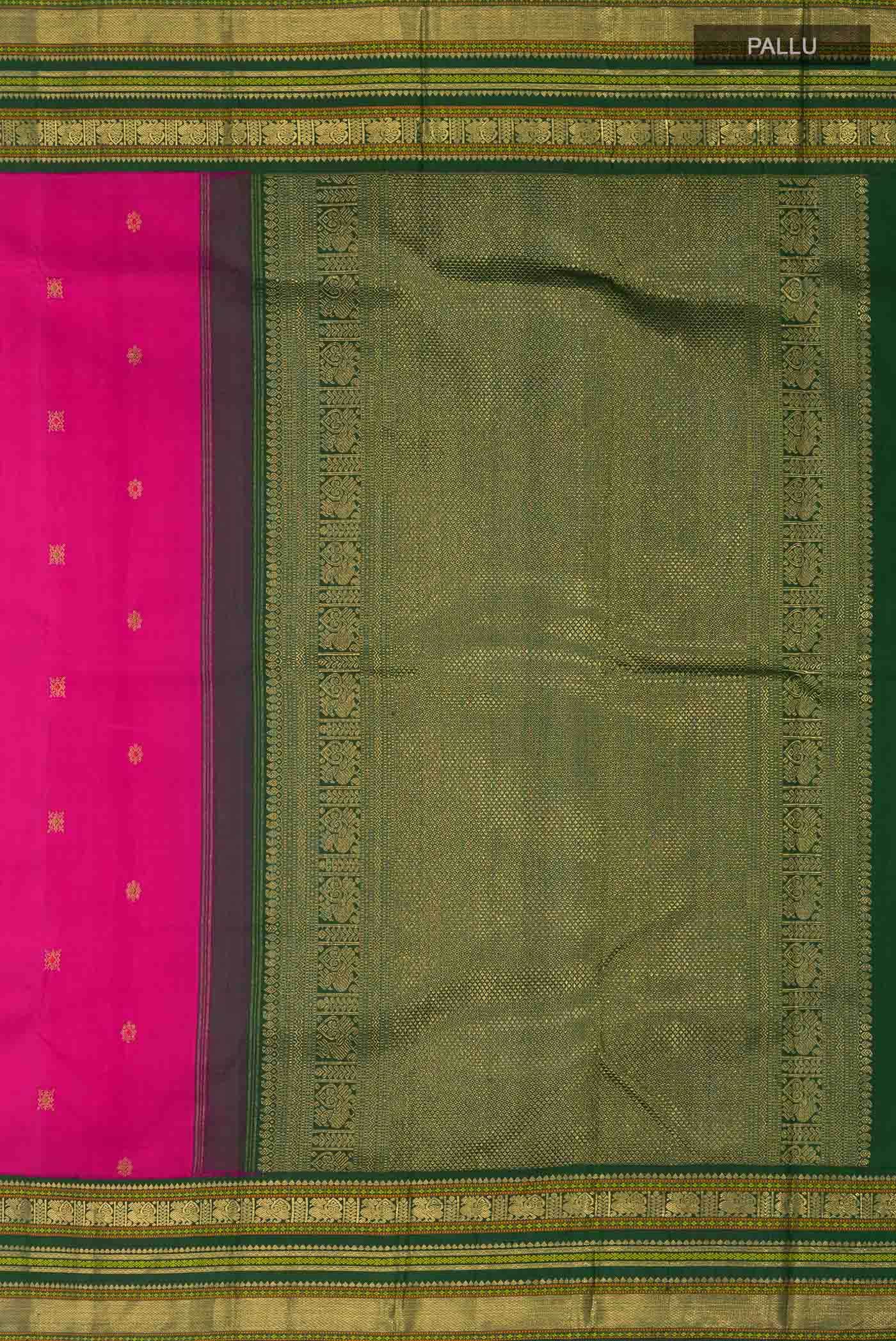 Pure Silk Pure Zari Pink Kanchipuram Saree