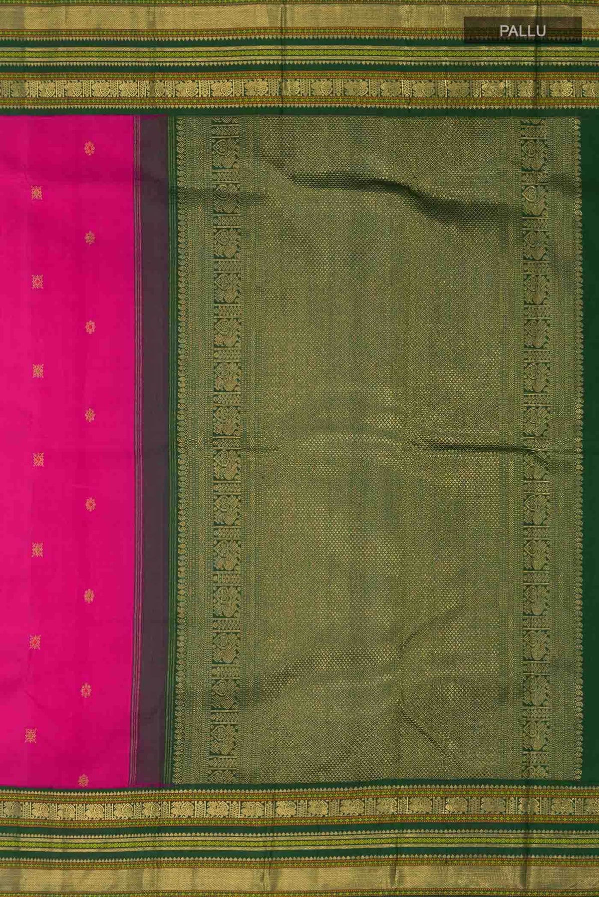 Pure Silk Pure Zari Pink Kanchipuram Saree