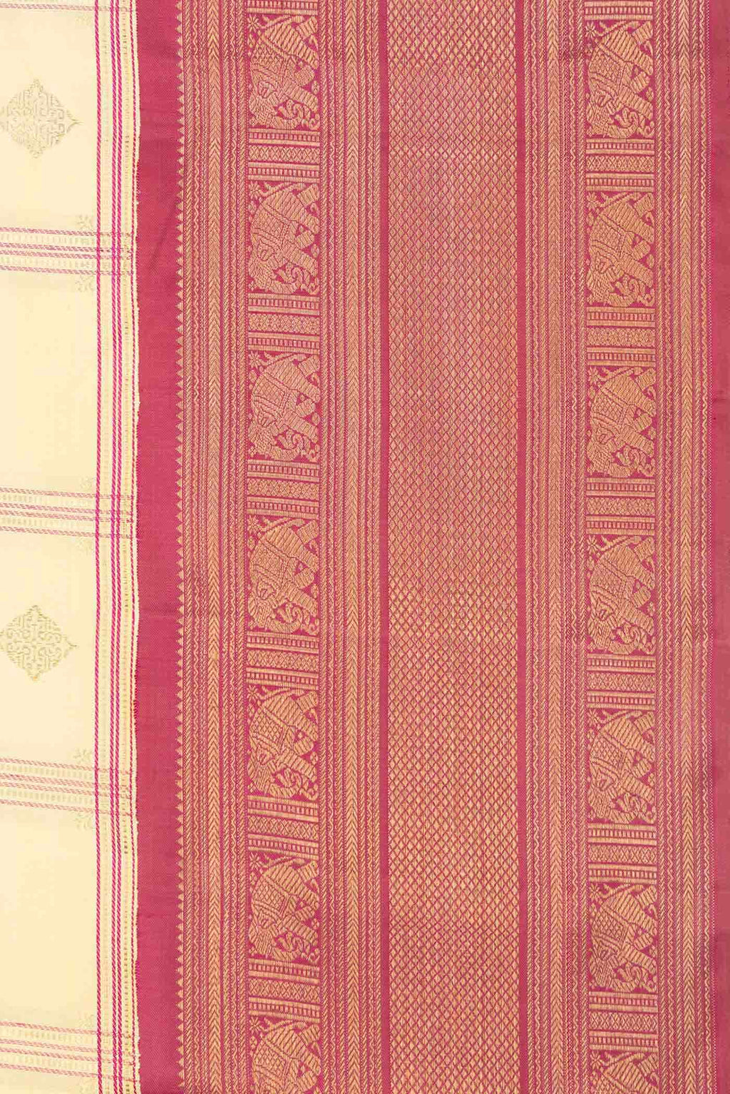 Pure Silk Pure Zari Sandal Dual Tone Kanchipuram Saree