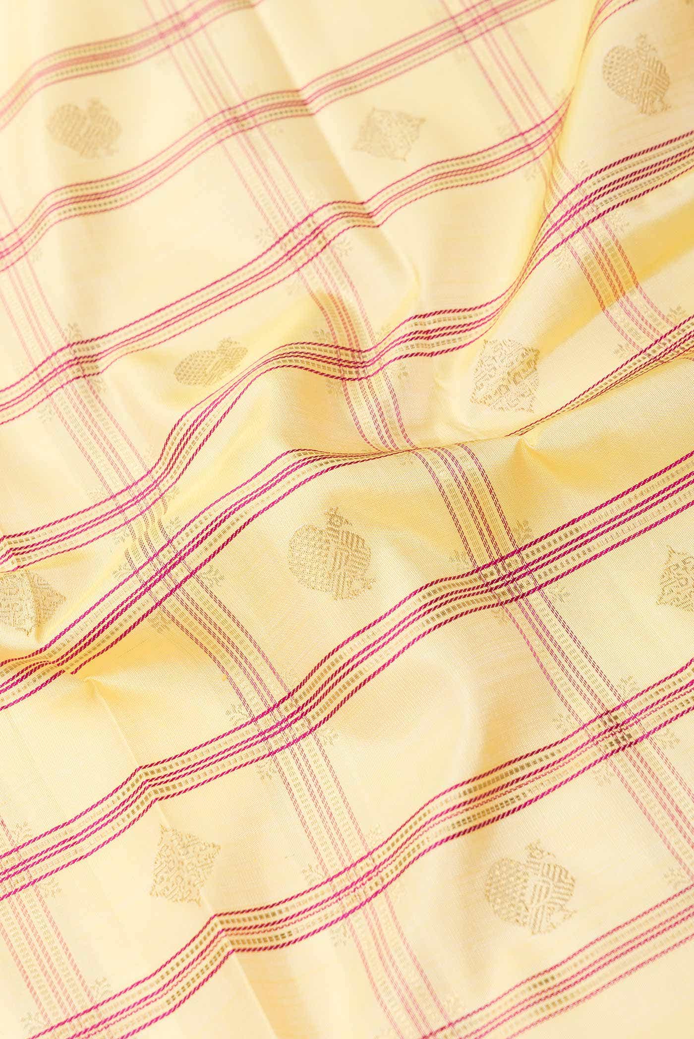 Pure Silk Pure Zari Sandal Dual Tone Kanchipuram Saree