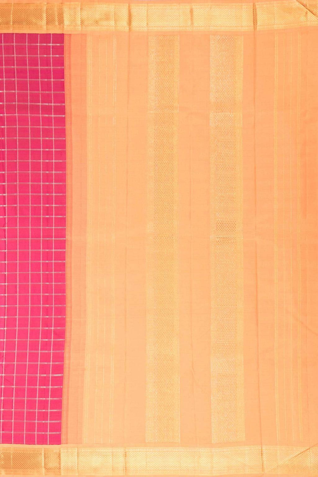 Pure Silk Pure Zari Pink Dual Tone Kanchipuram Saree