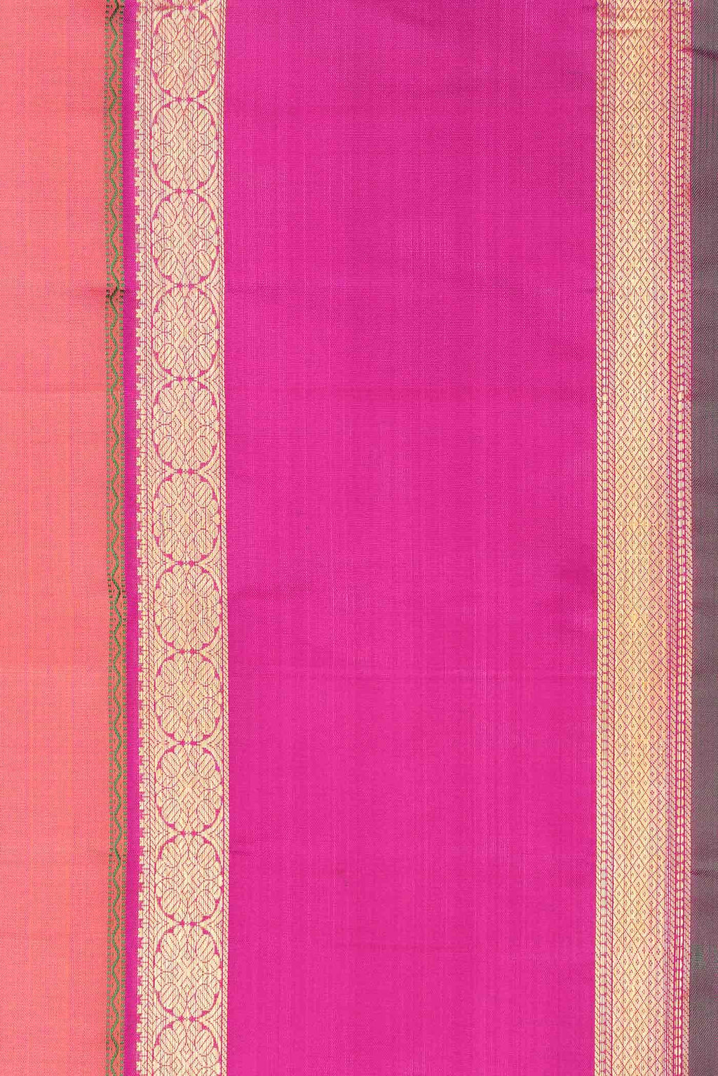 Dark Pink Dual Tone Kanchipuram Silk Saree