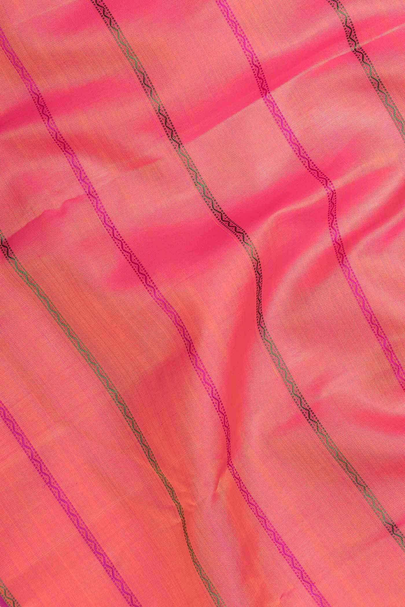 Dark Pink Dual Tone Kanchipuram Silk Saree