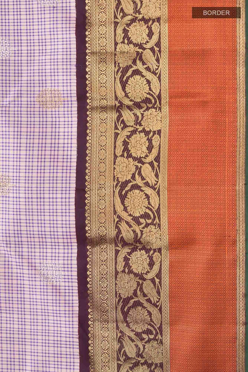 Lavender Kanchipuram Silk Saree