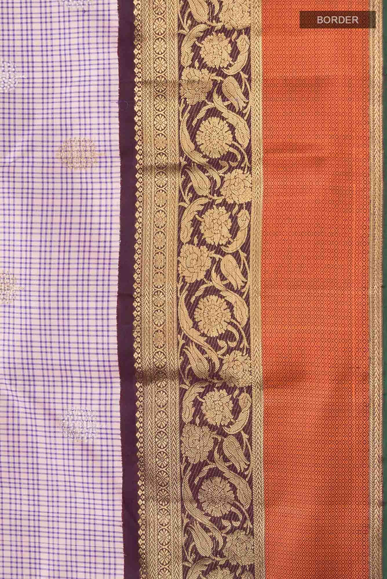 Lavender Kanchipuram Silk Saree