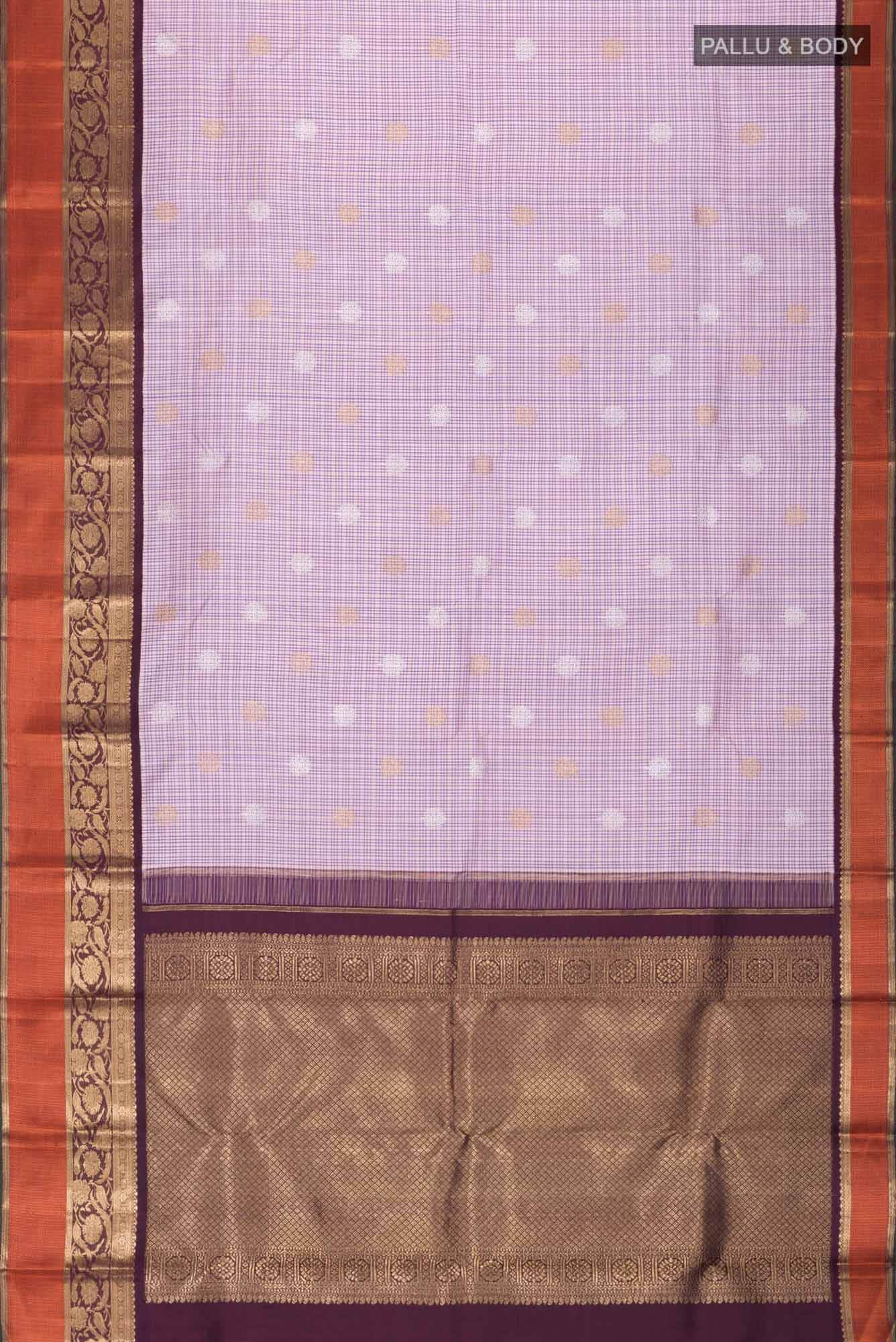Lavender Kanchipuram Silk Saree
