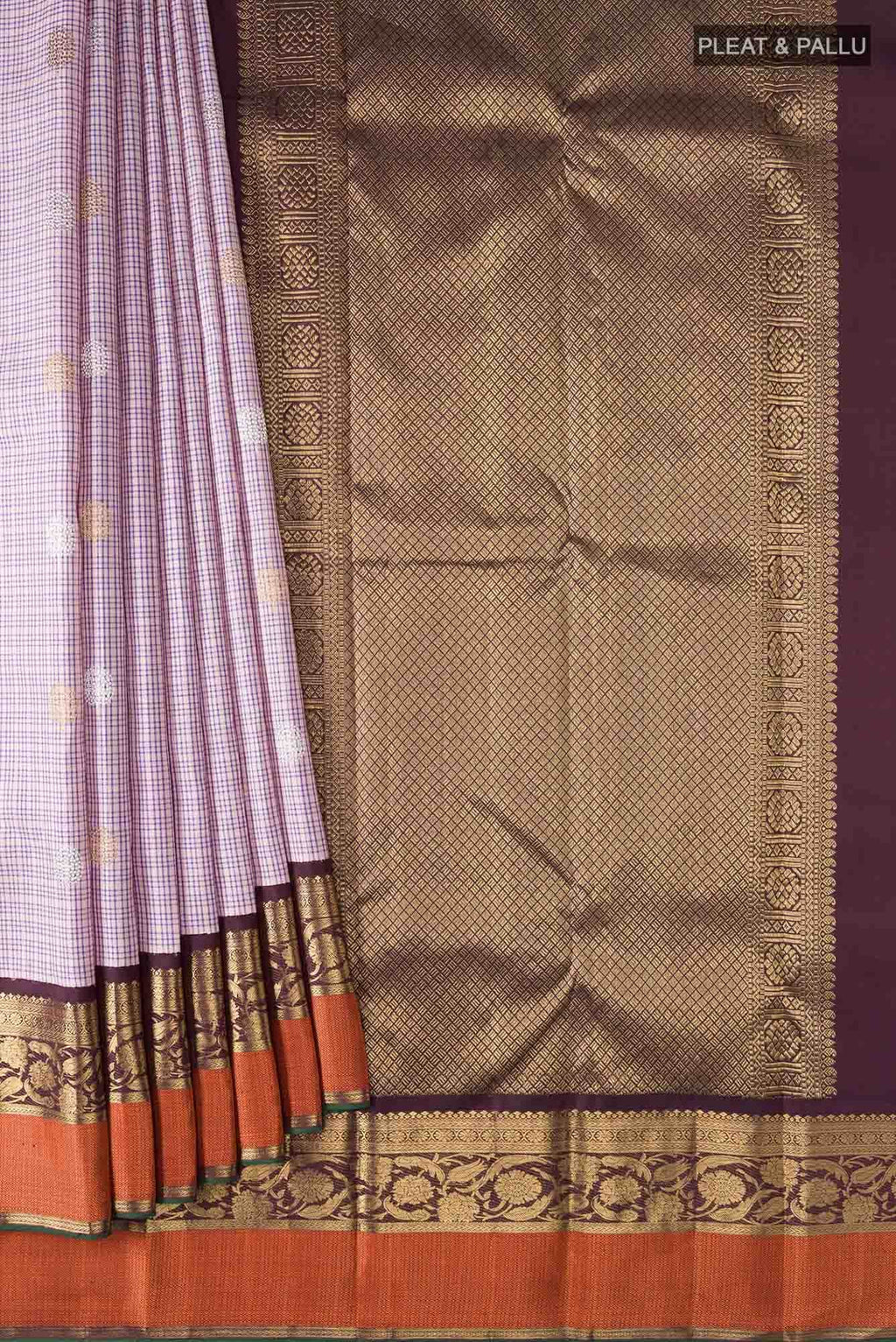 Lavender Kanchipuram Silk Saree