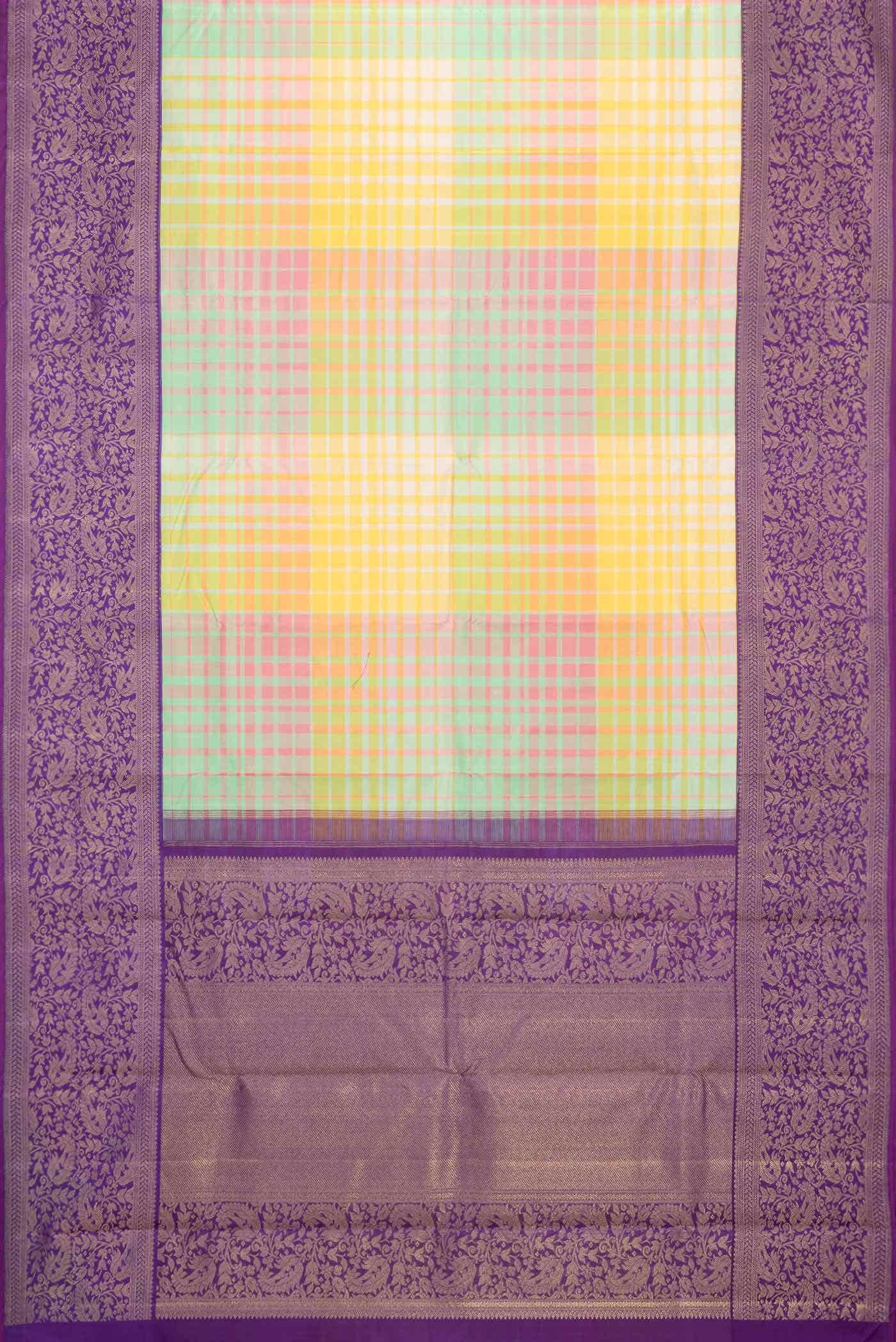 Pure Silk Pure Zari Multi Kanchipuram Saree