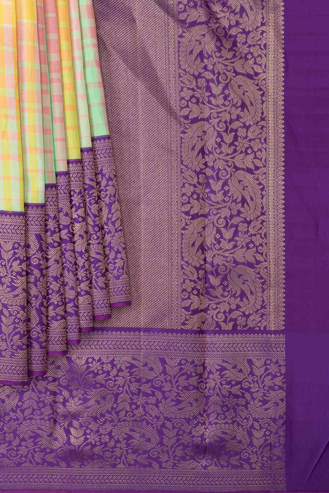Pure Silk Pure Zari Multi Kanchipuram Saree