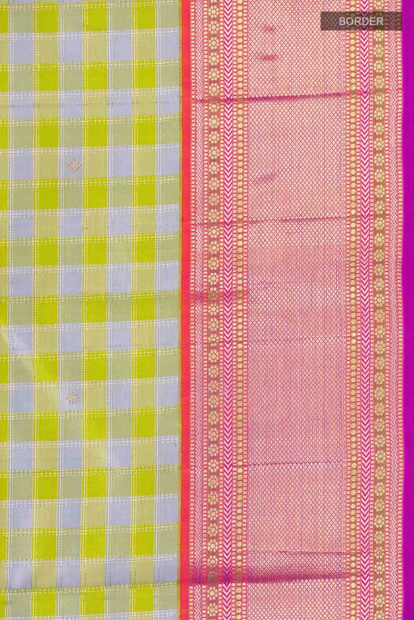 Pure Silk Pure Zari Green Kanchipuram Saree