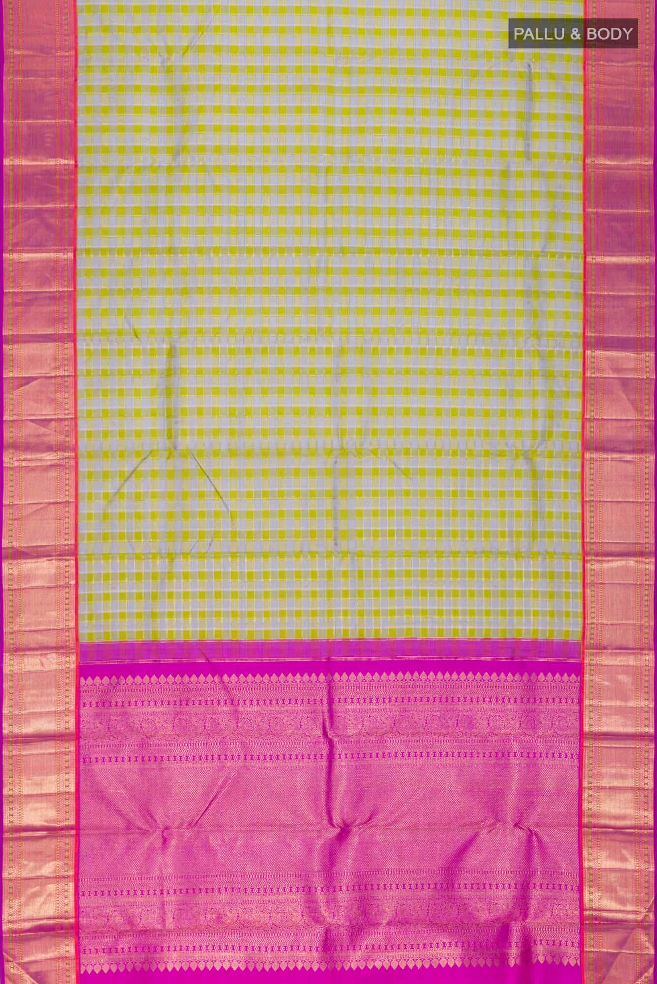 Pure Silk Pure Zari Green Kanchipuram Saree