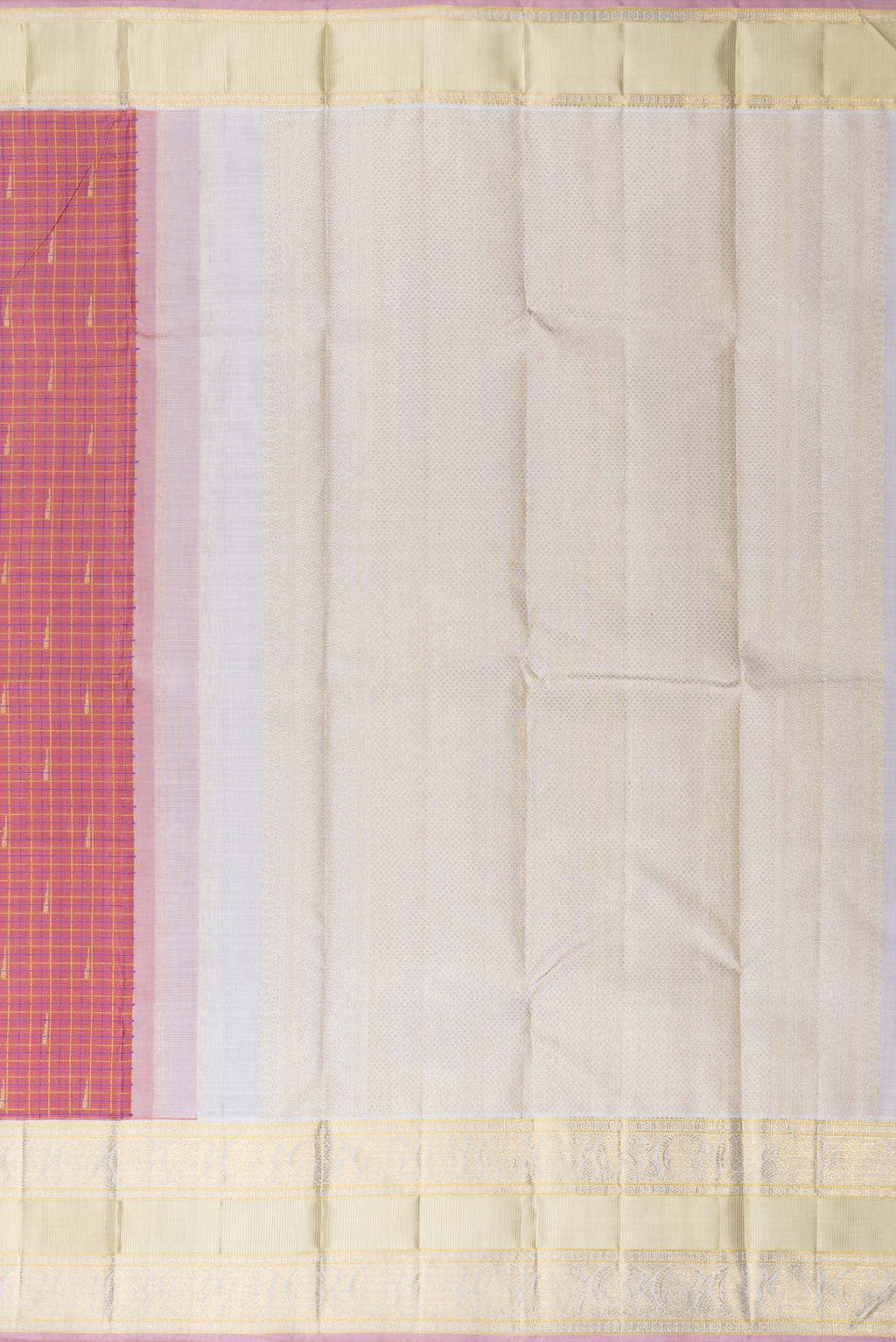 Pure Silk Pure Zari Pink Kanchipuram Saree